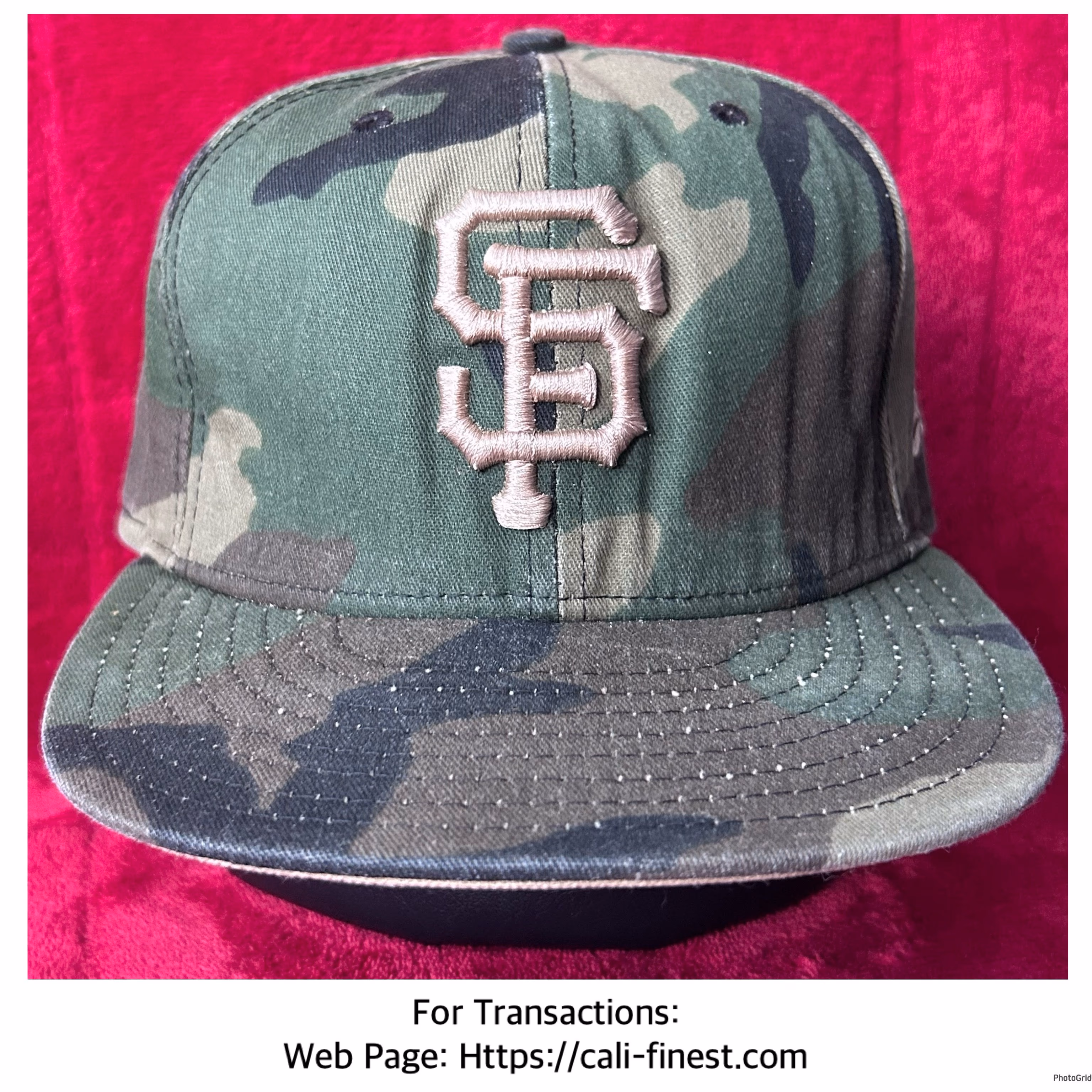 New Era Sa Francisco Giants Woodland Camouflage 59fifty Snapback hat