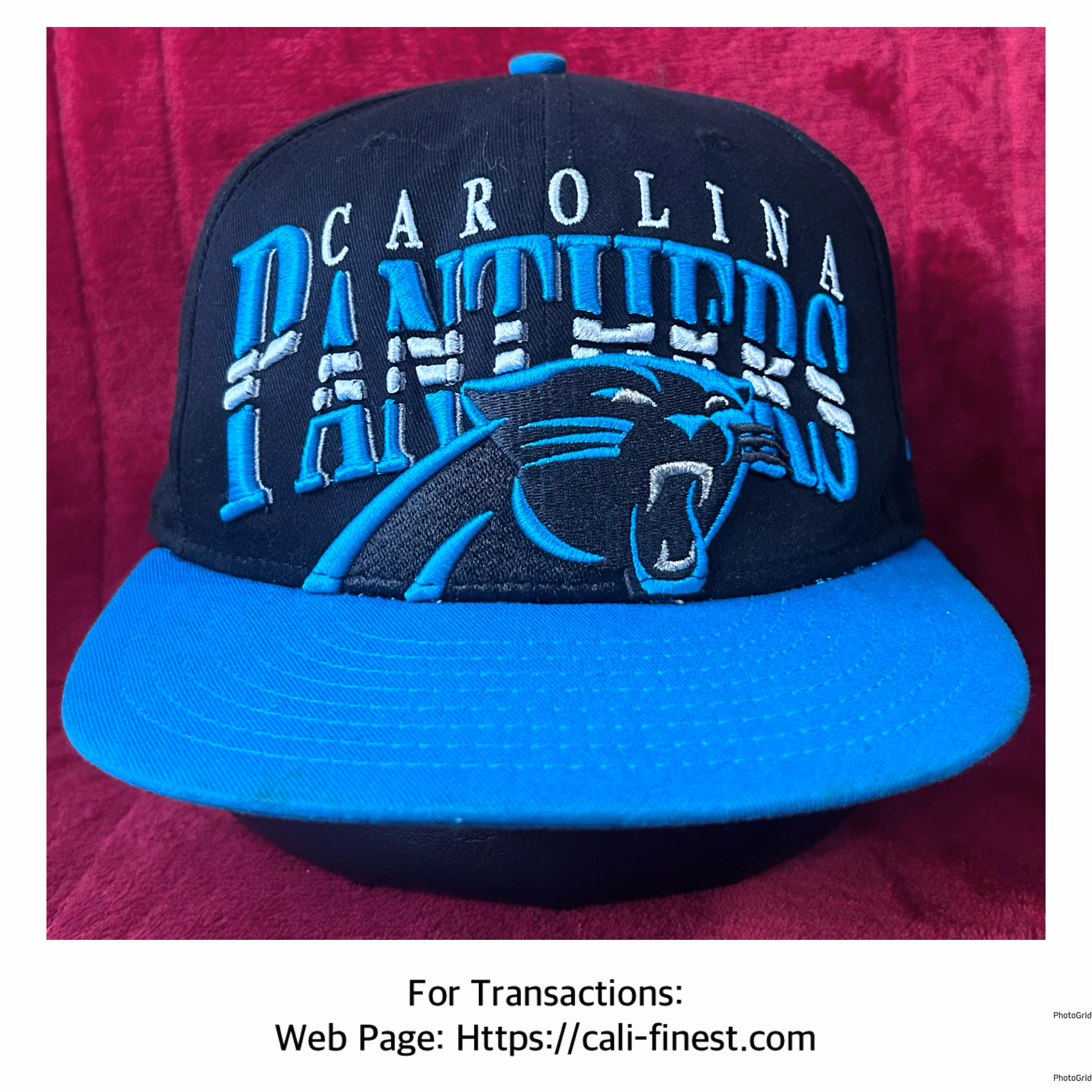 Carolina Panthers OSFM Cap with teal and white embroidery New Era 9 fifty
