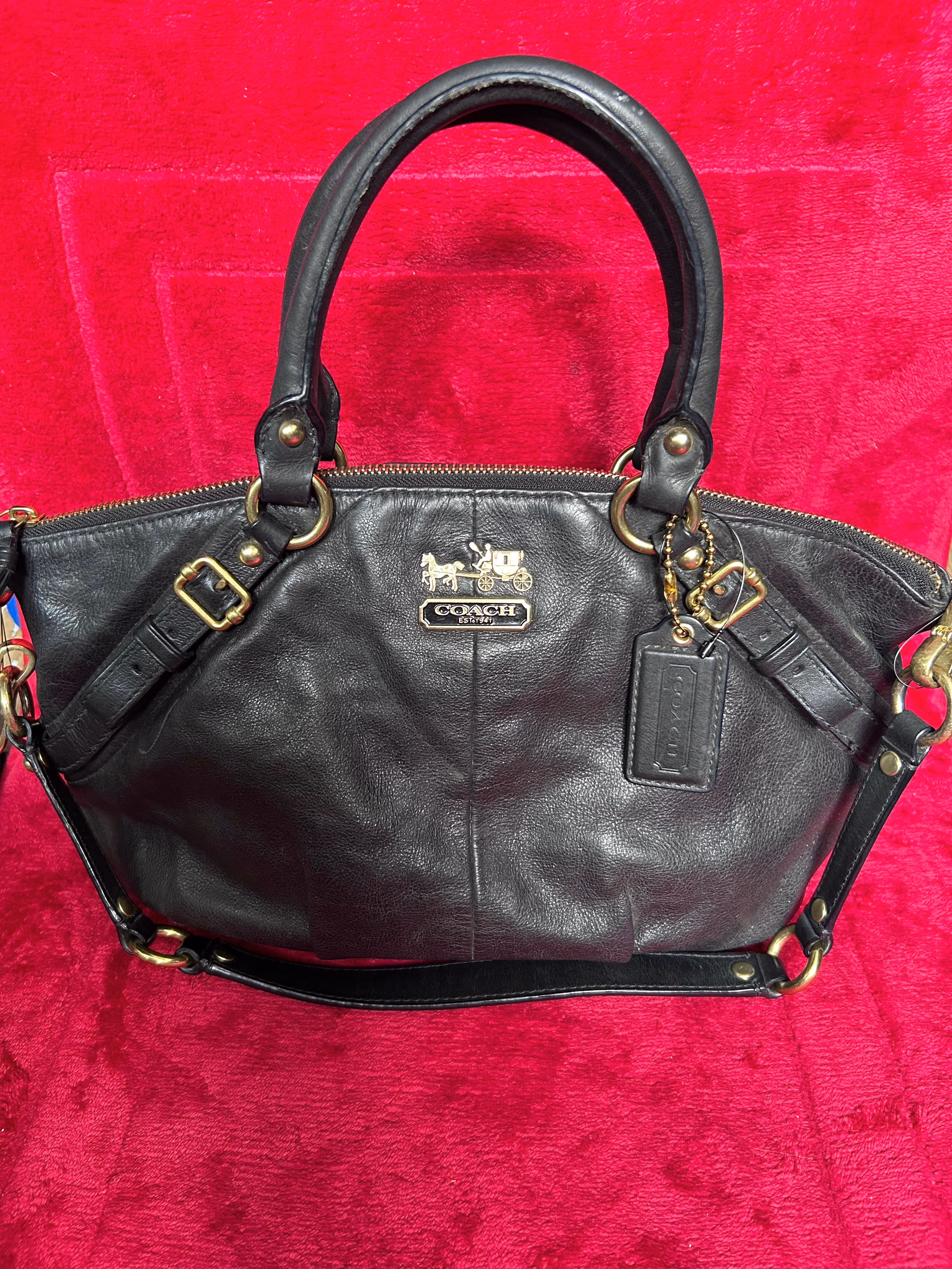 Coach Madison Leather Lindsay Satchel