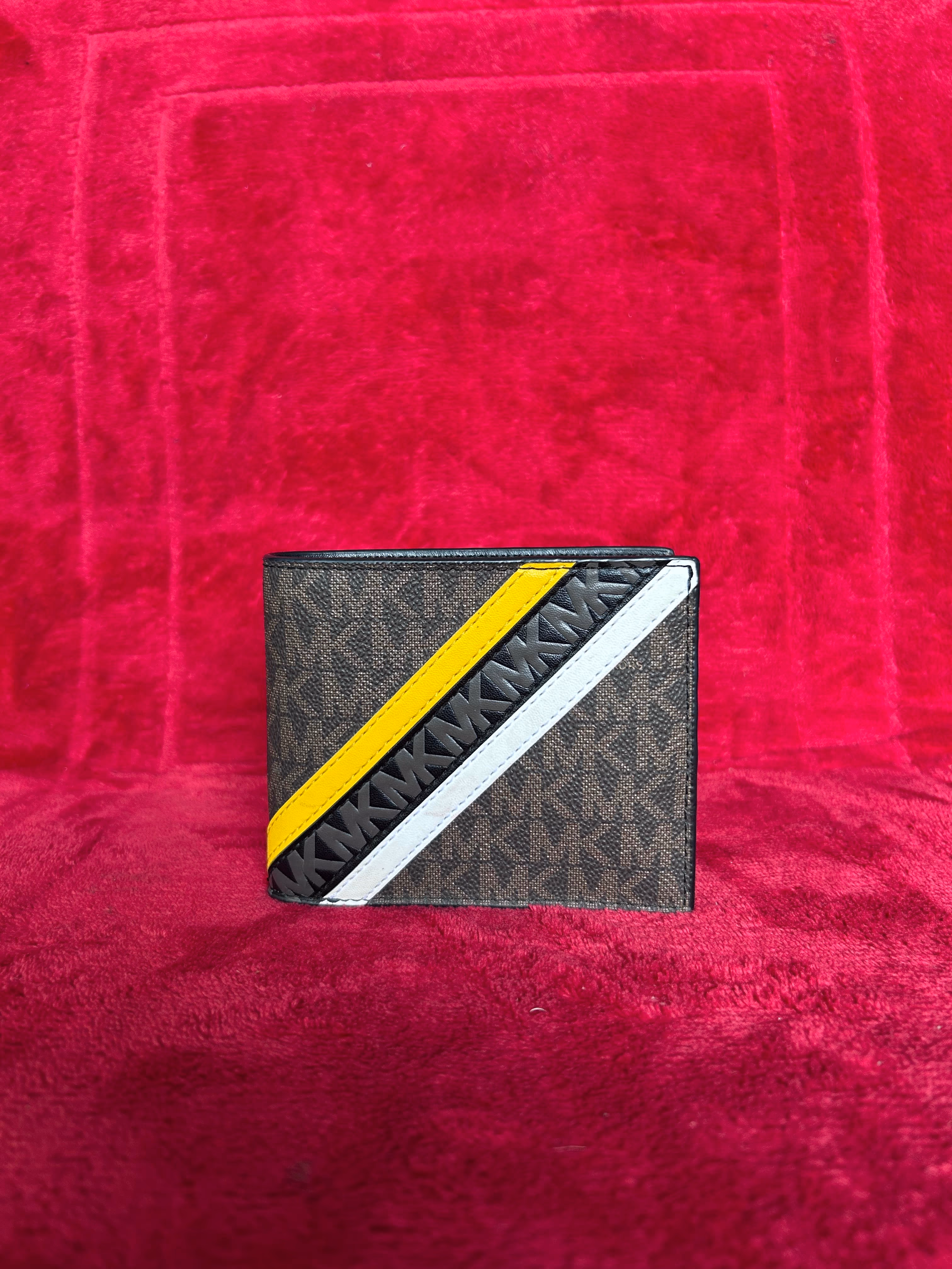 Michael Kors Cooper Striped Signature Logo Billfold Wallet