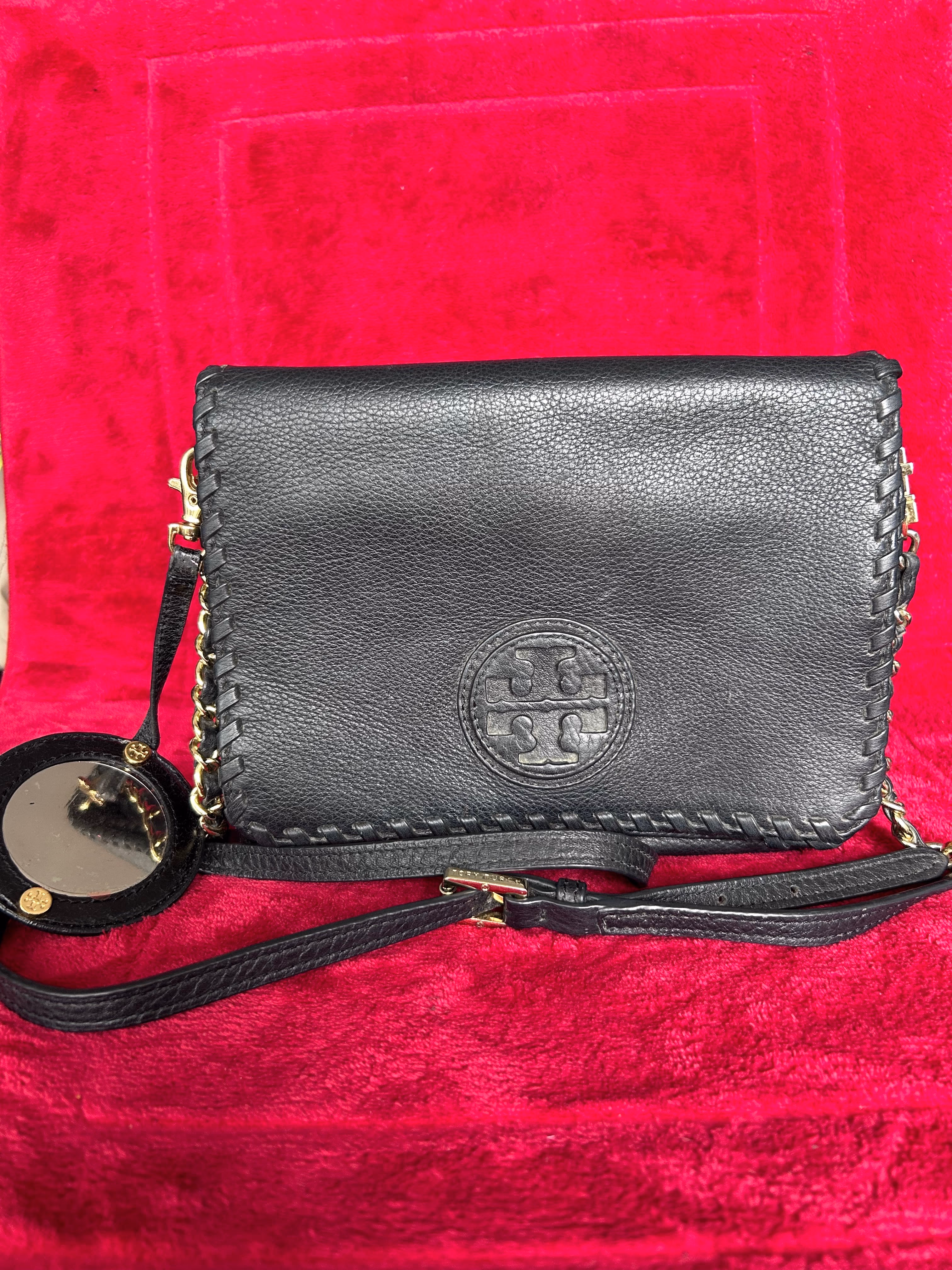 Tory Burch Marion Shrunken Shoulder Bag
