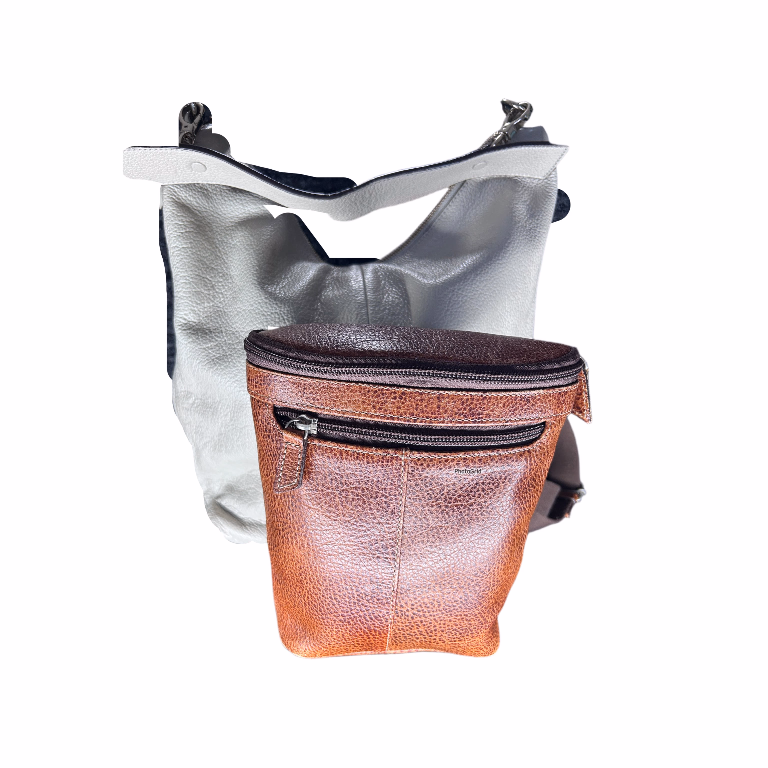 Vintage Japan Leather Bag  - Sazaby League Tote and ACE Co. Waist Bag