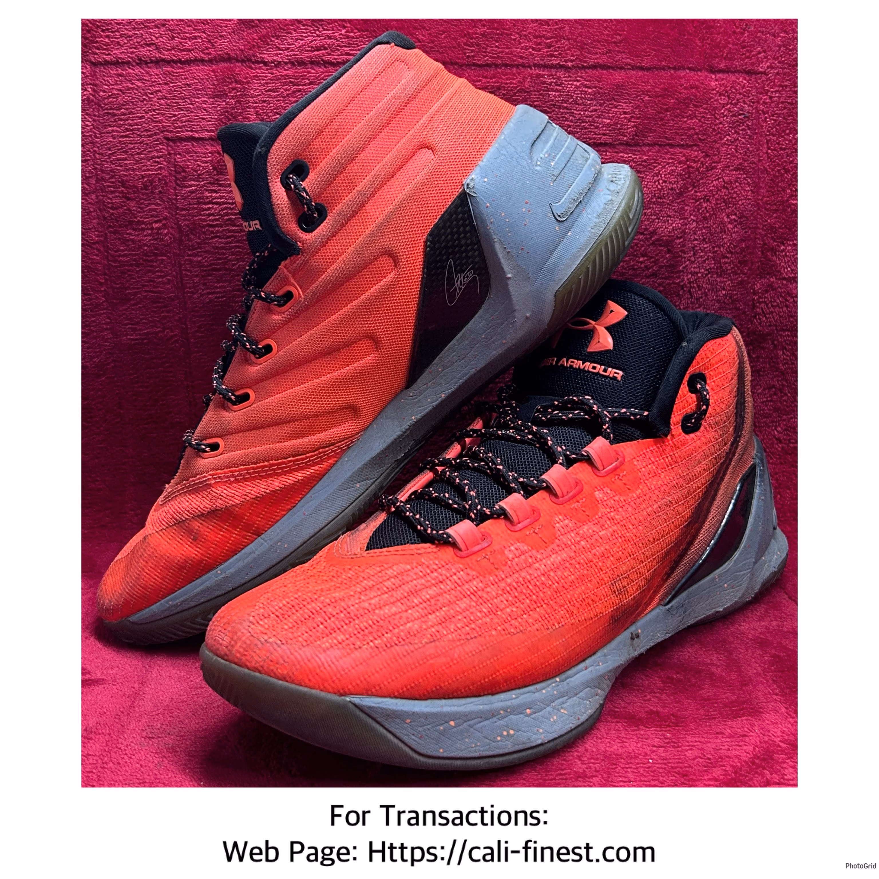 Under Armour Curry 3 basketball shoes in the bright red “Human Torch”