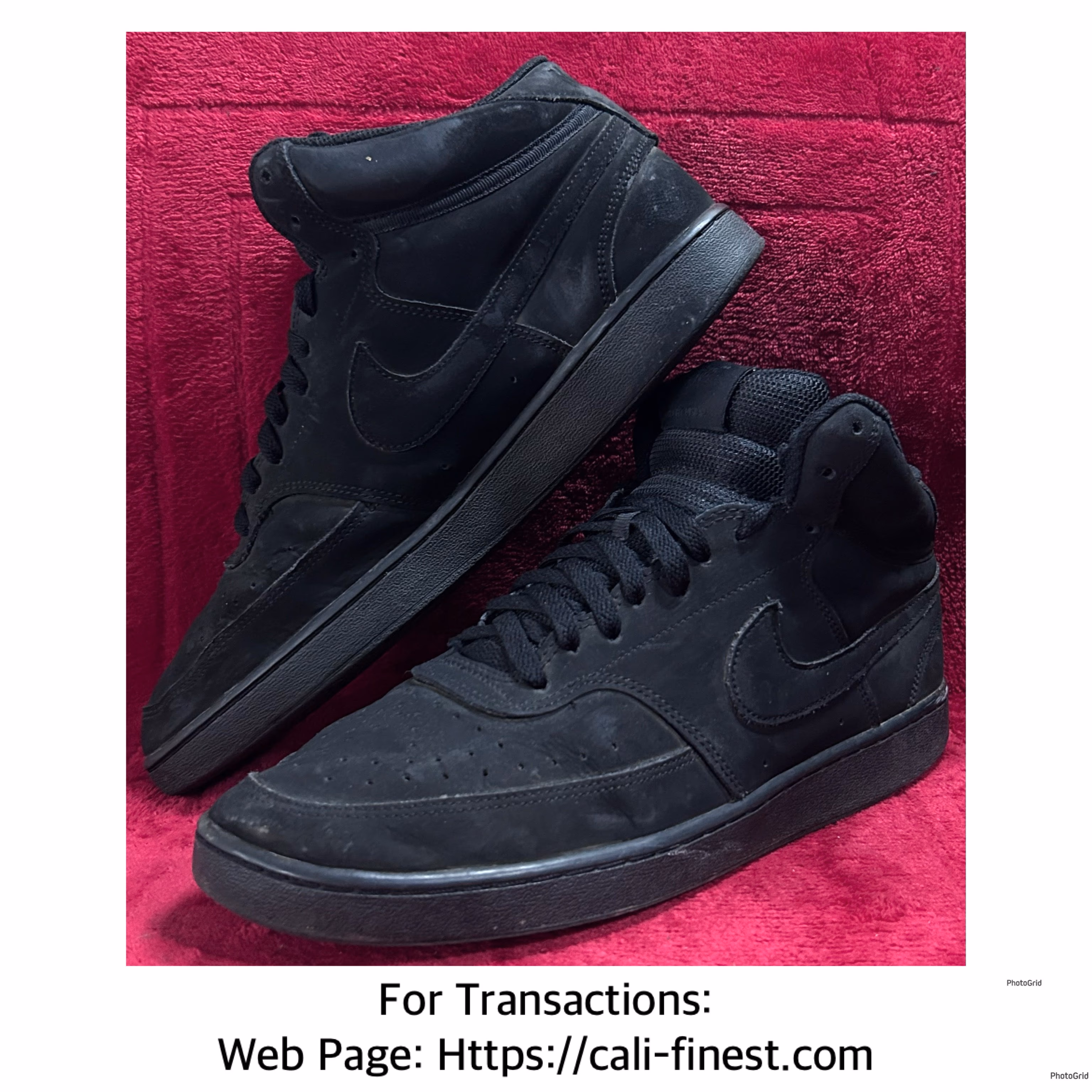 Nike Court Vision Mid Black Sneakers