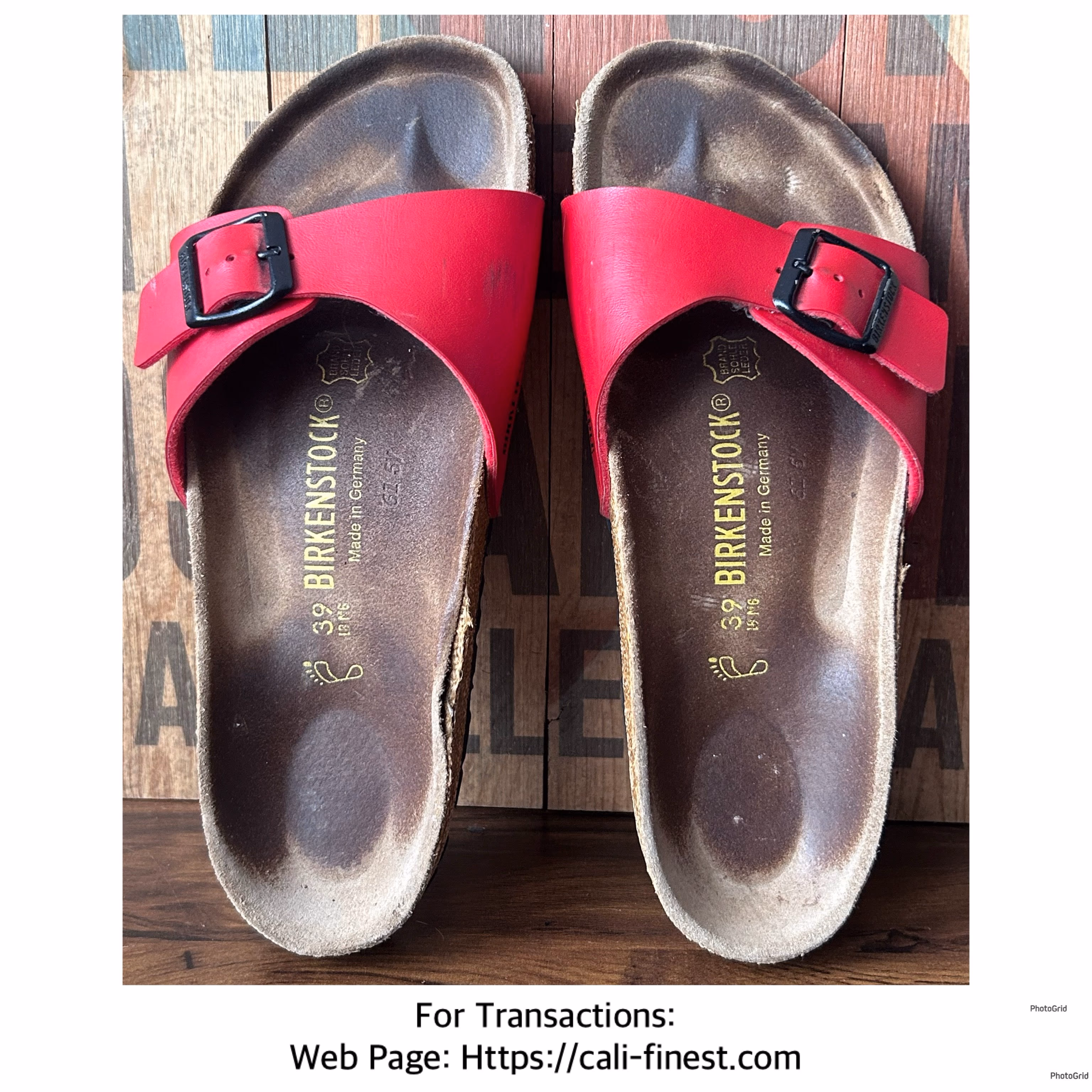 Birkenstock Madrid Birko-Flor Red Sandals