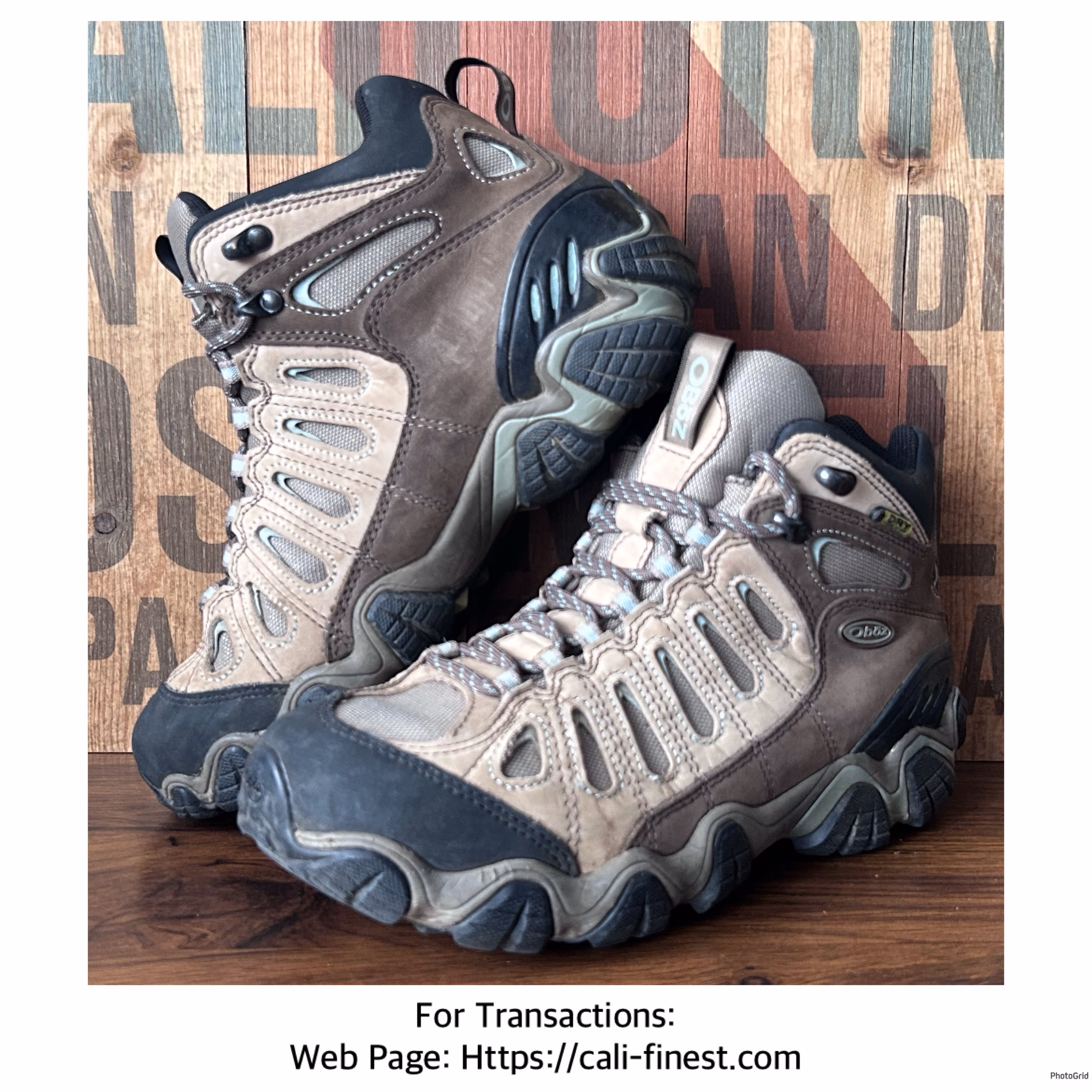 Oboz Sawtooth II Mid B-Dry Women’s Waterproof Hiking Boots featuring a beige suede upper and a thick traction sole