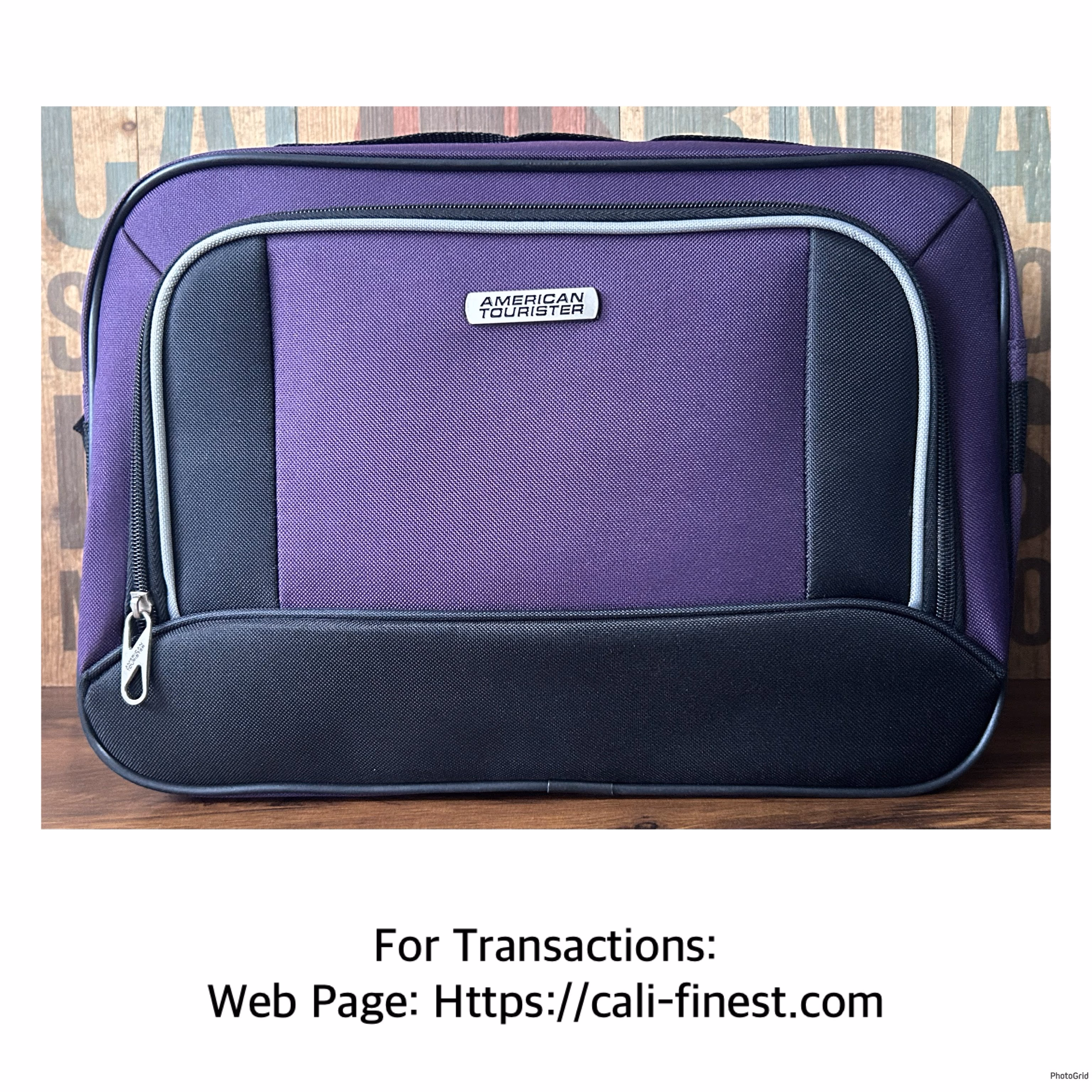 American Tourister Fieldbrook XLT upright suitcase purple colorway