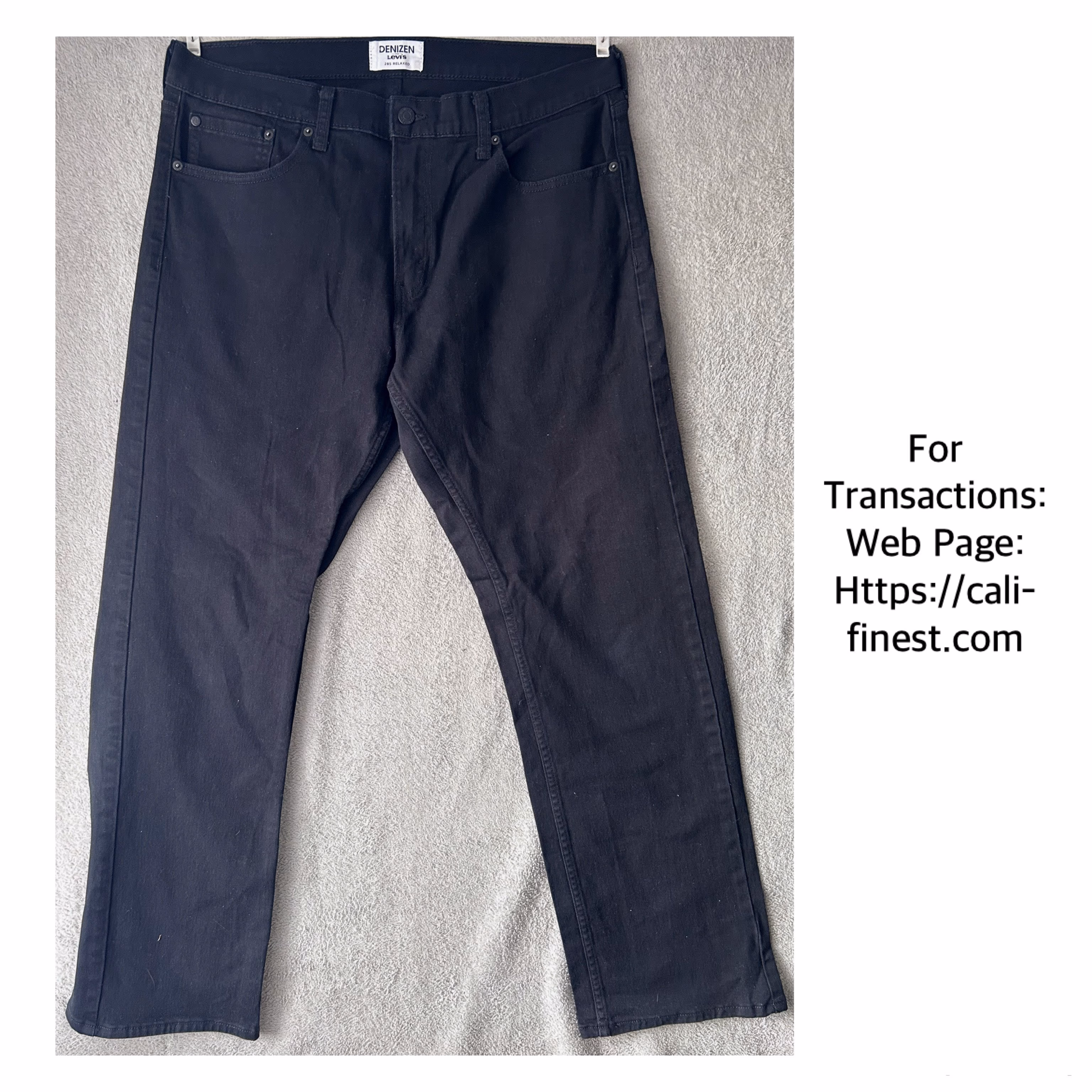 Denizen from Levi’s 285 Relaxed Black Pants for Men