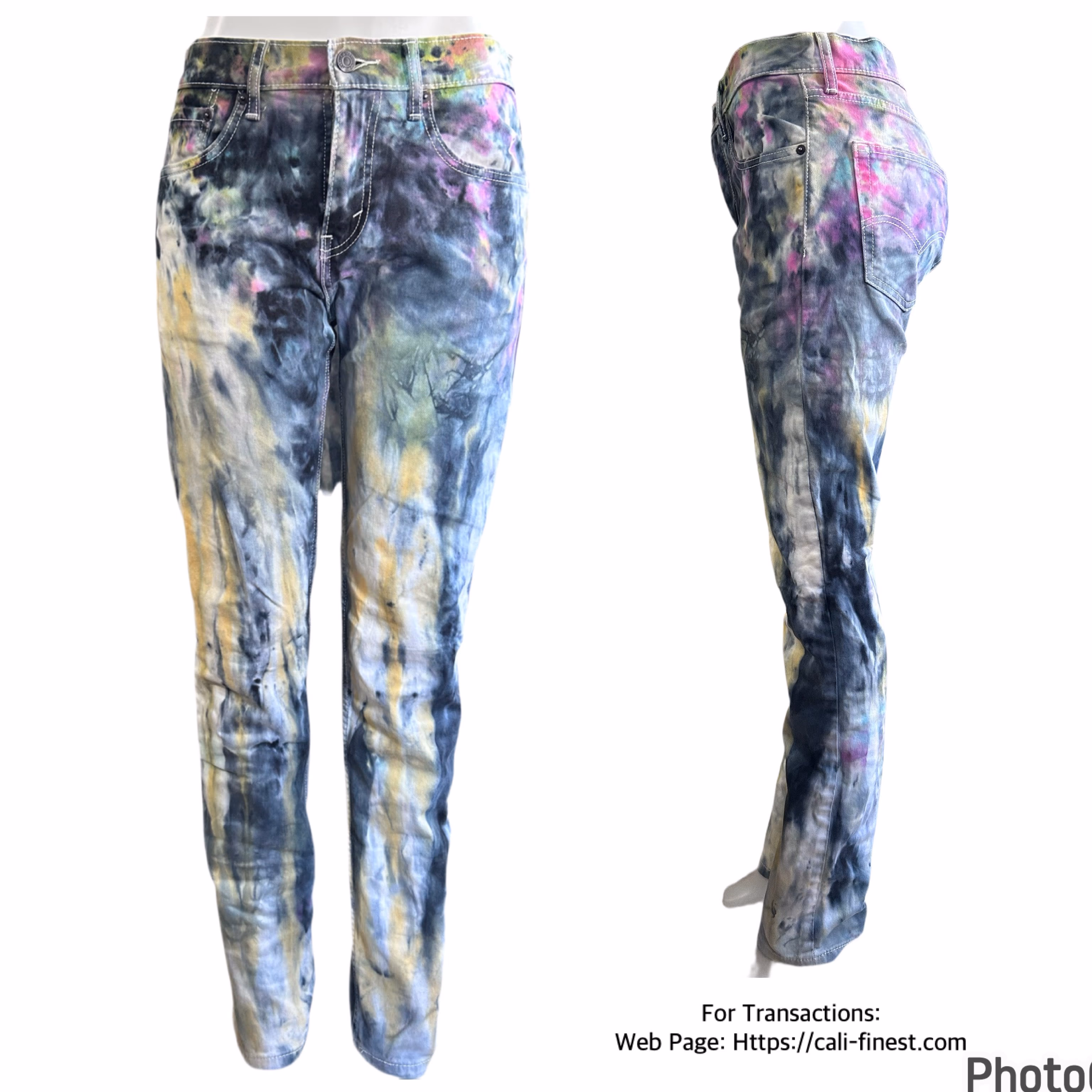 Levi Strauss 511 tie-dye jeans W31 L34 for Women