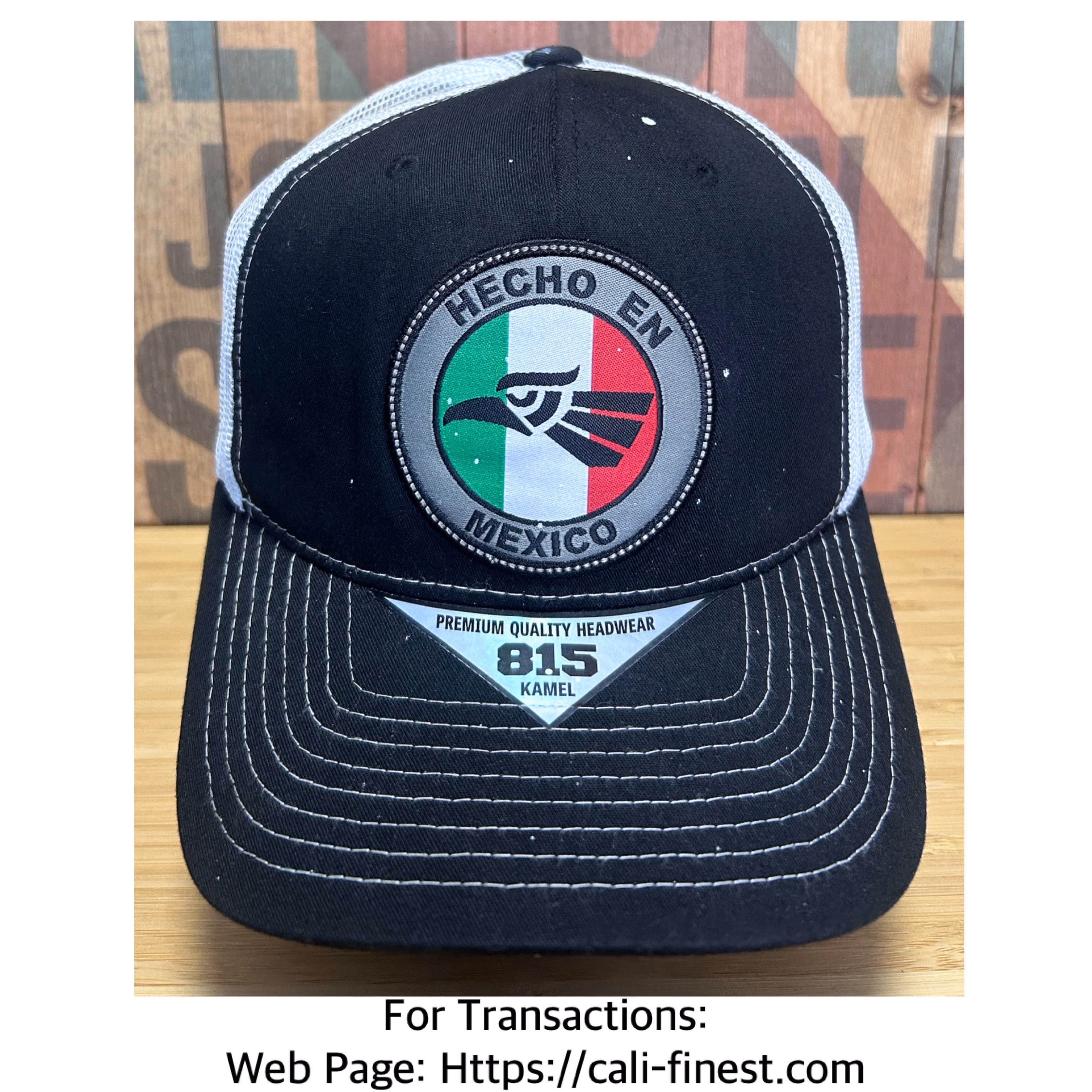 Hecho En Mexico Black/White Cap  C#00178
