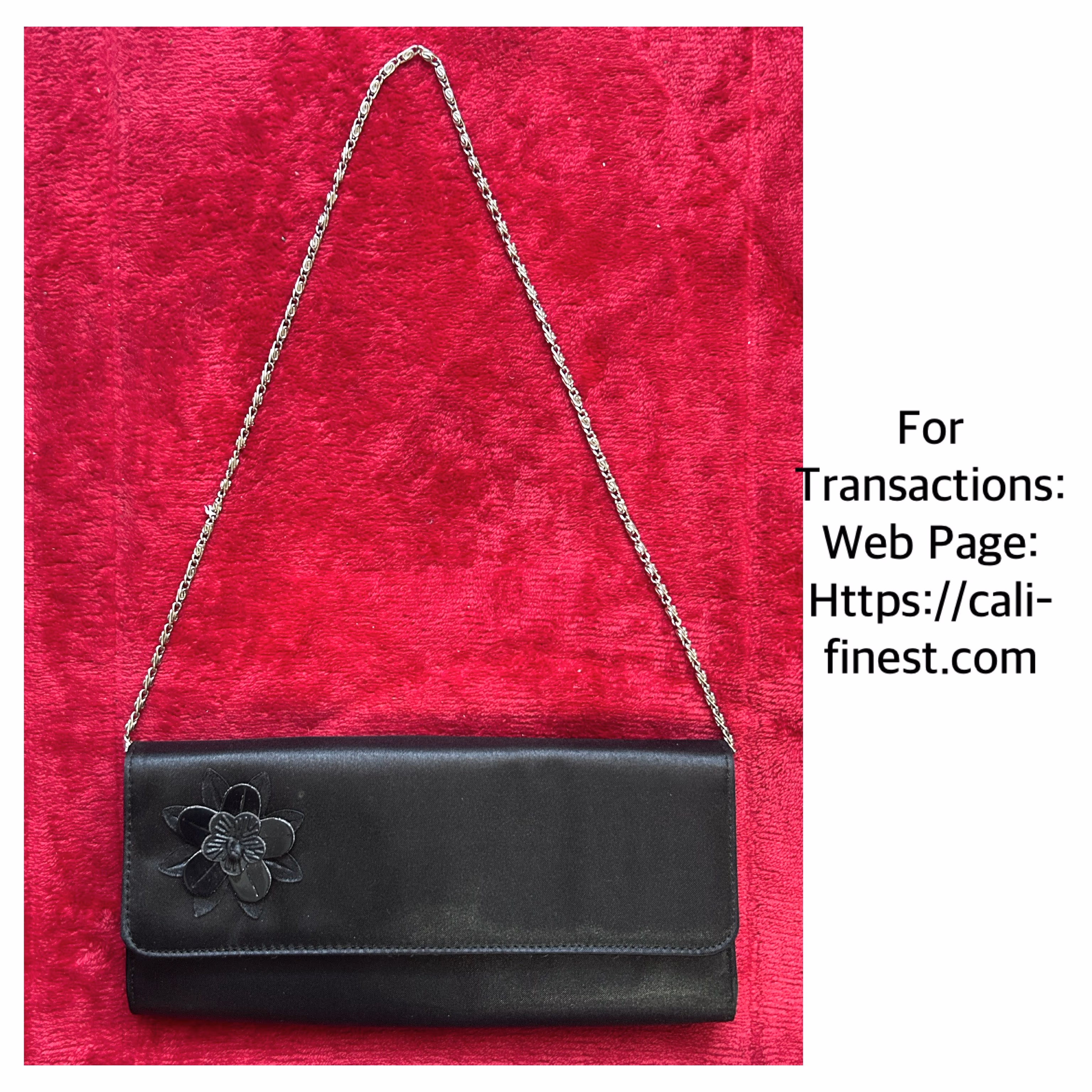 Womens Black Clutch Bag   BA#00141