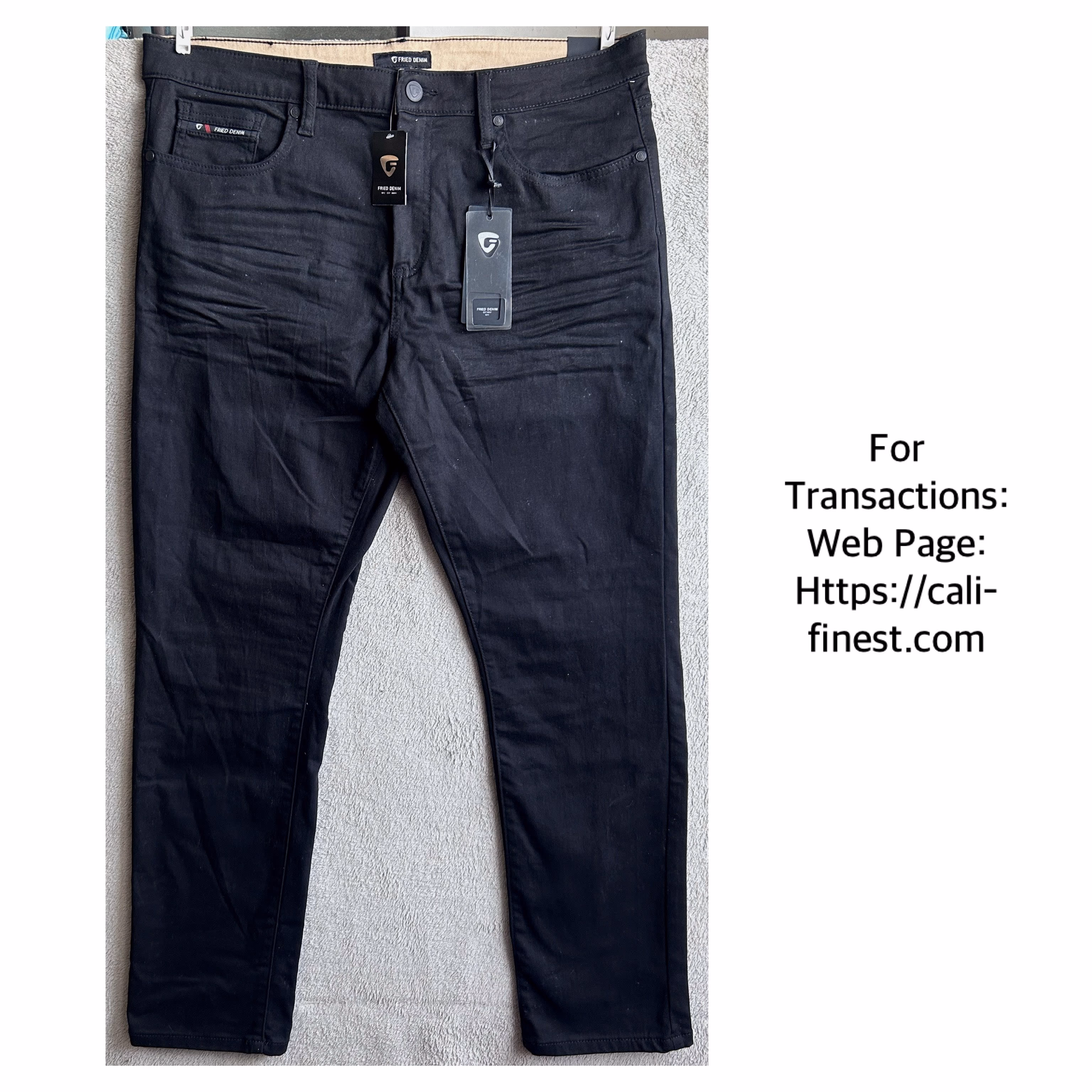 Brandnew Fried Denim Black Denim Jeans for Mens 38x32