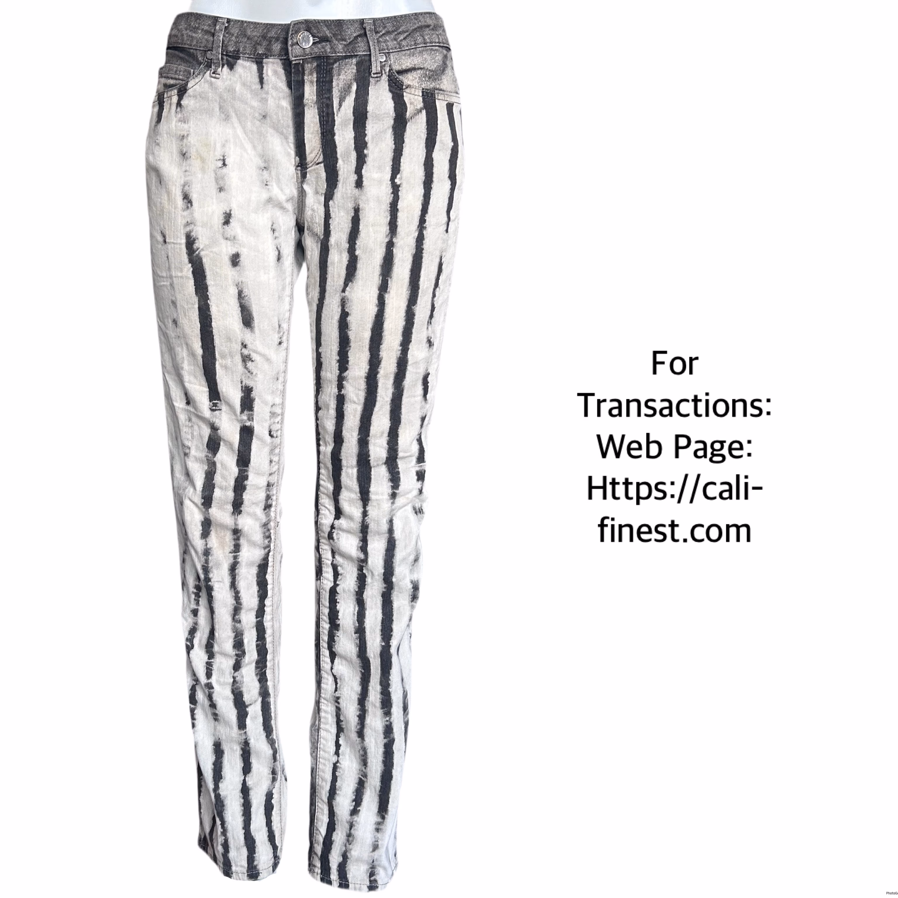 66 brand Black and White Jeans for Womens