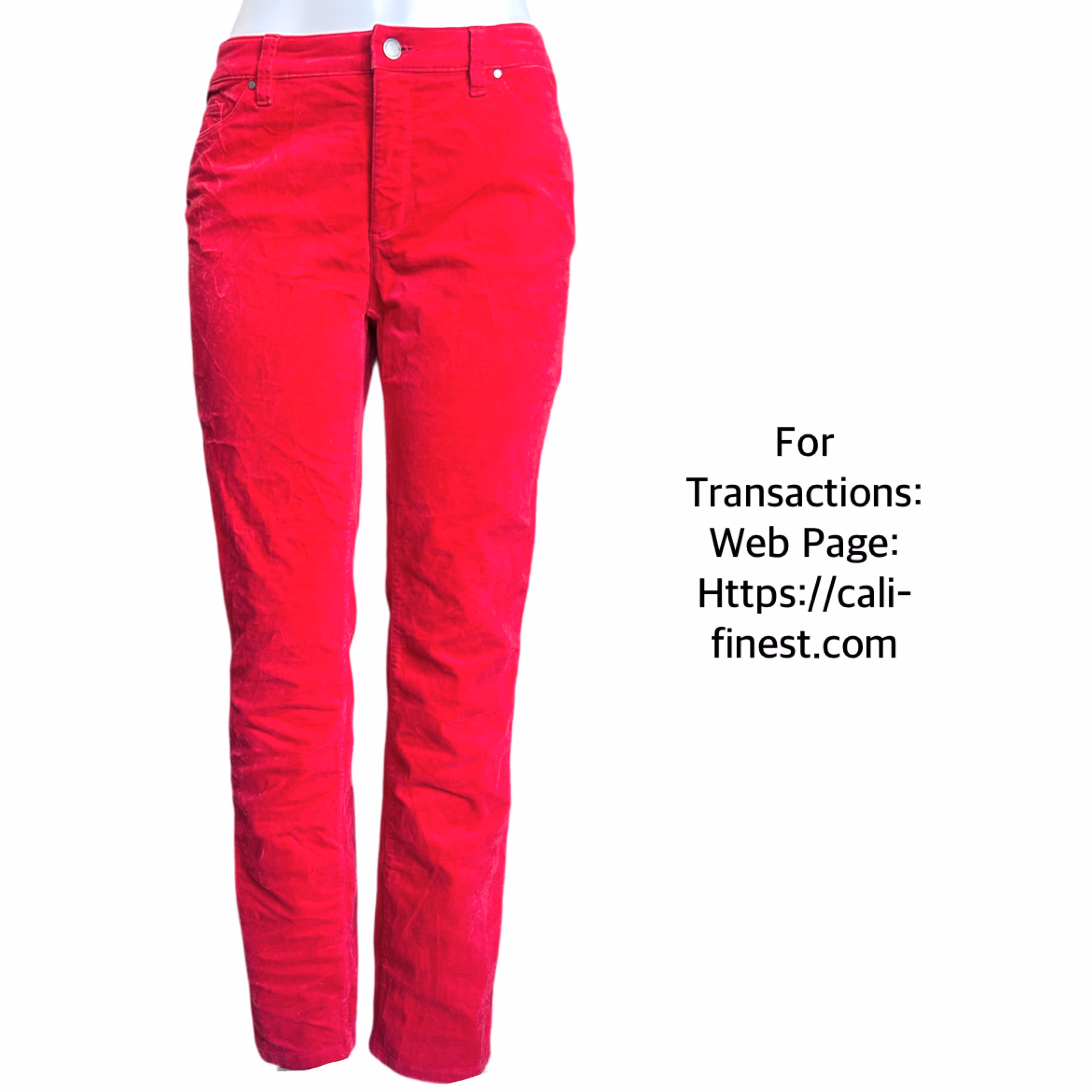 Charter Club Lexington Straight Red Jeans for Womens Size 6