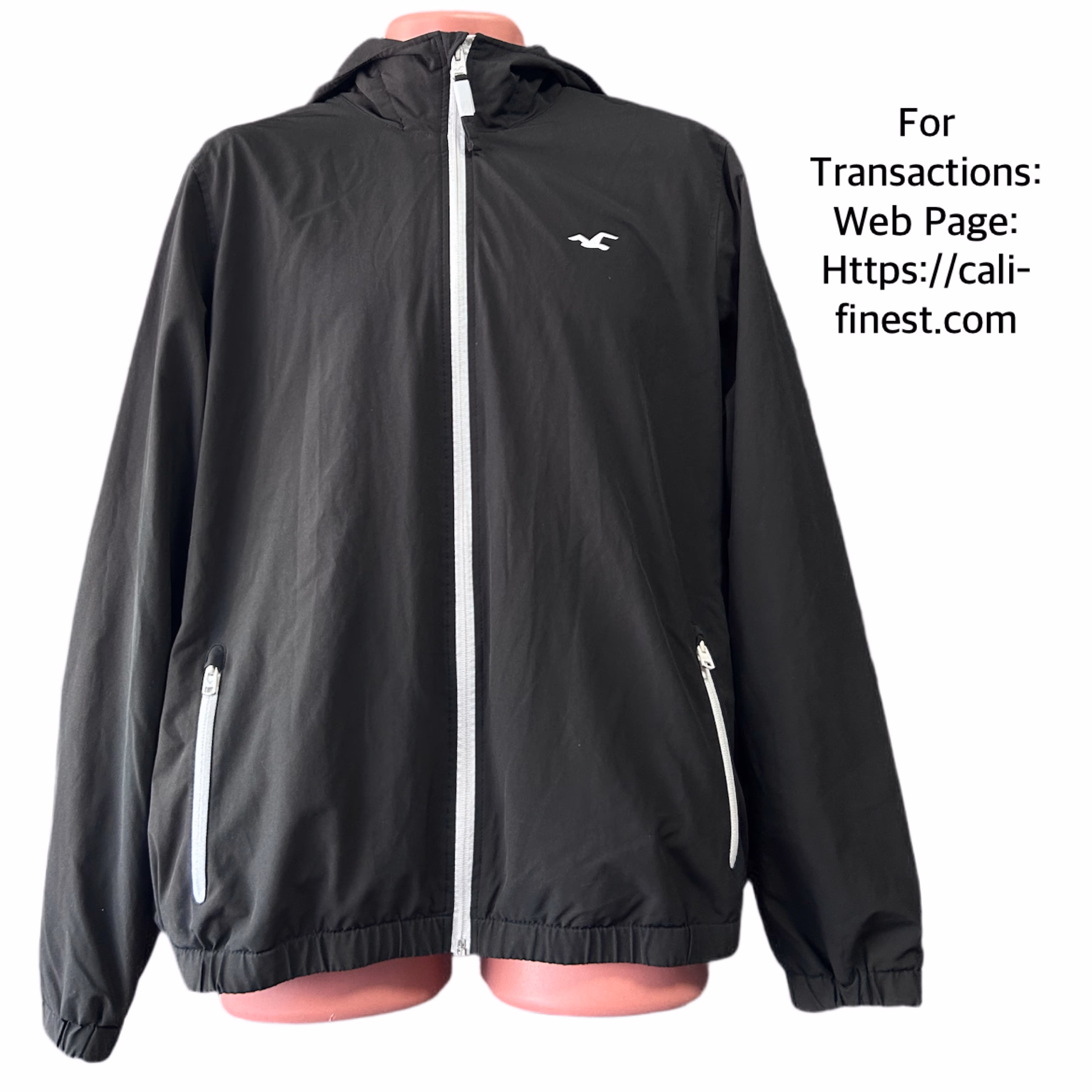 Hollister  Epic Flex Mens Black Hoodie Jacket Large   J#00121