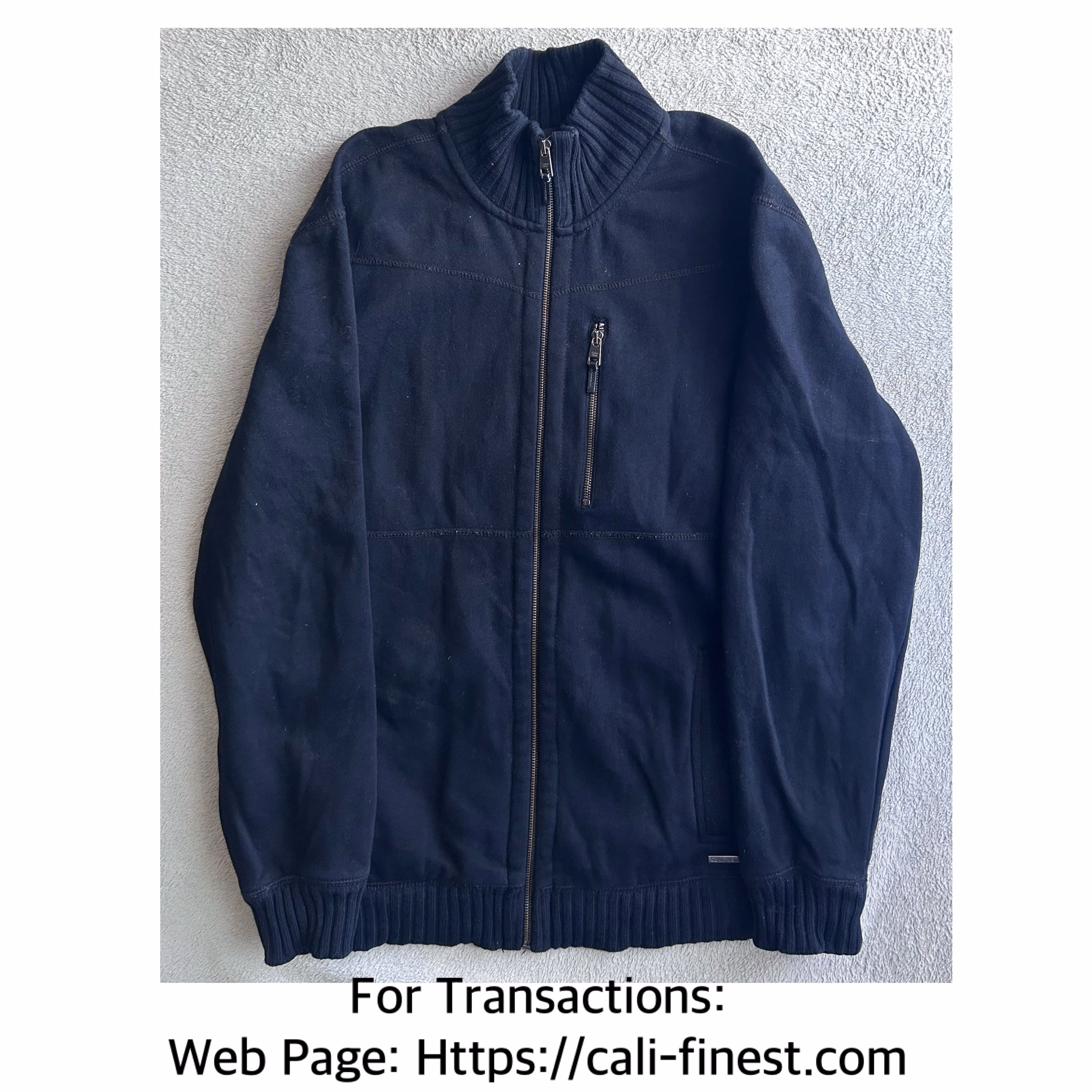 Ck Calvin Klein Men Black Jacket Large   J#00128
