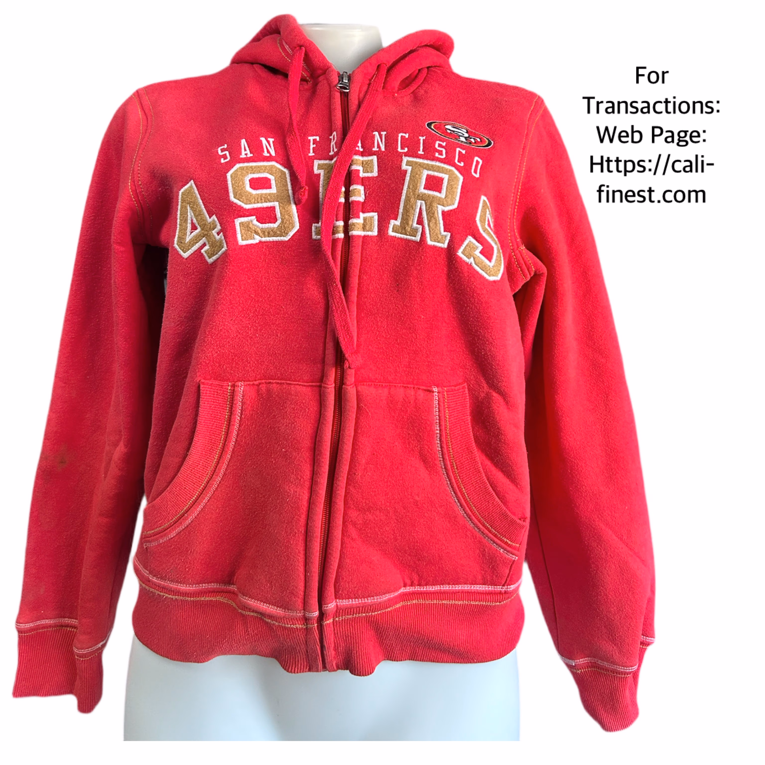 NFL Team Apparel San Francisco 49ers Women Hoodie Jacket   J#00131