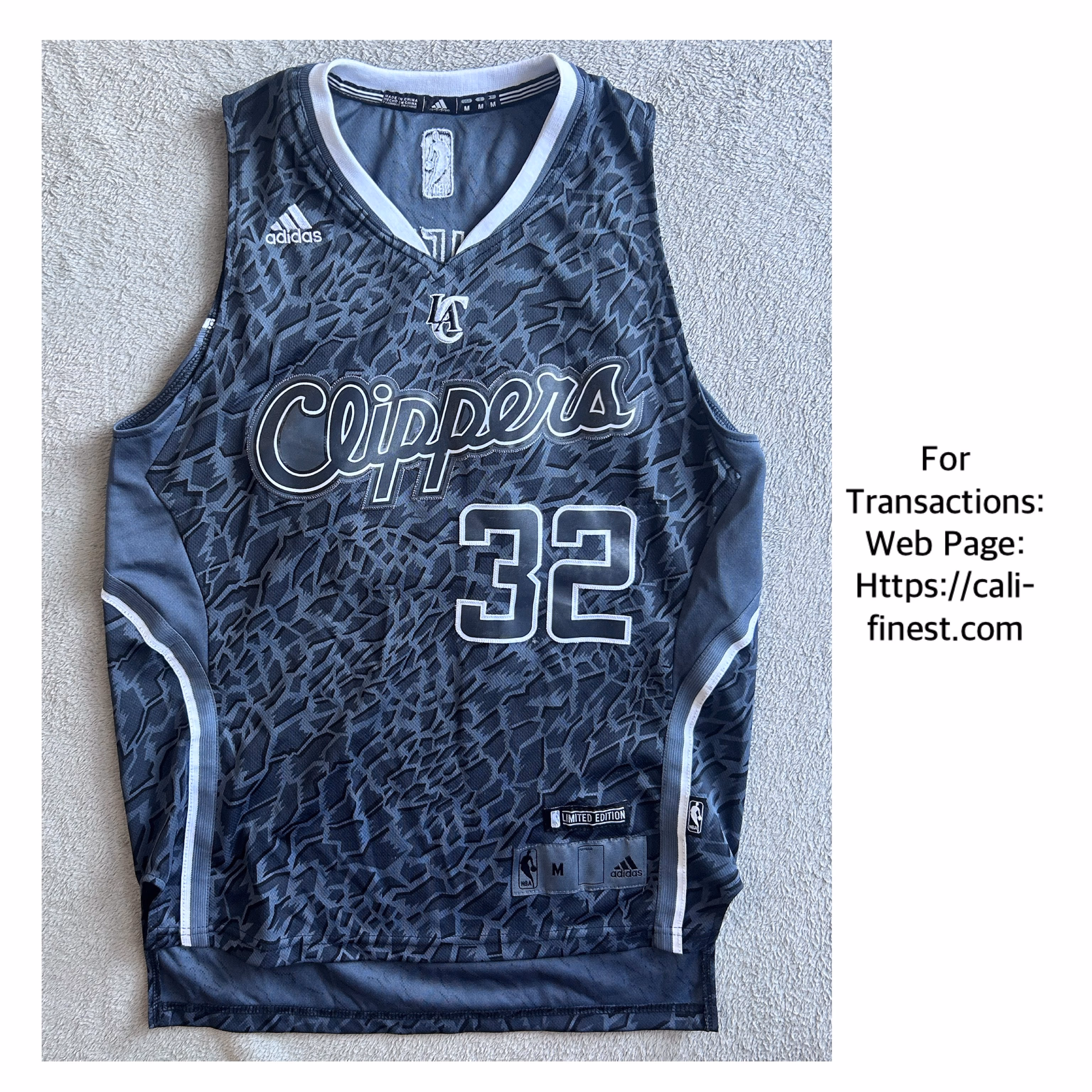Adidas Clippers Griffin #32 Limited Edition Jersey  For Youth Medium   T#00194 