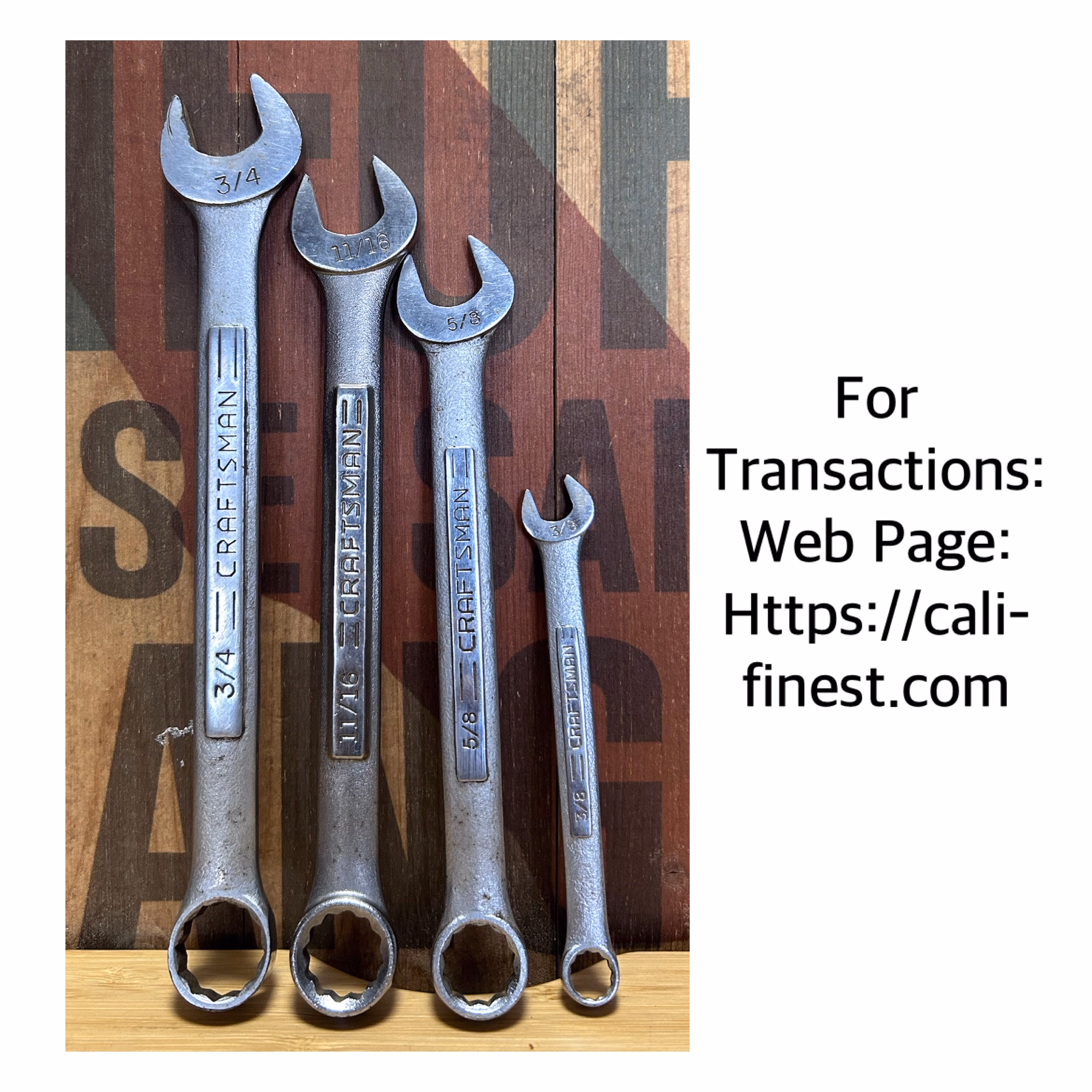 Craftsman 12 pt Combination Wrench USA SAE  HT#0093 