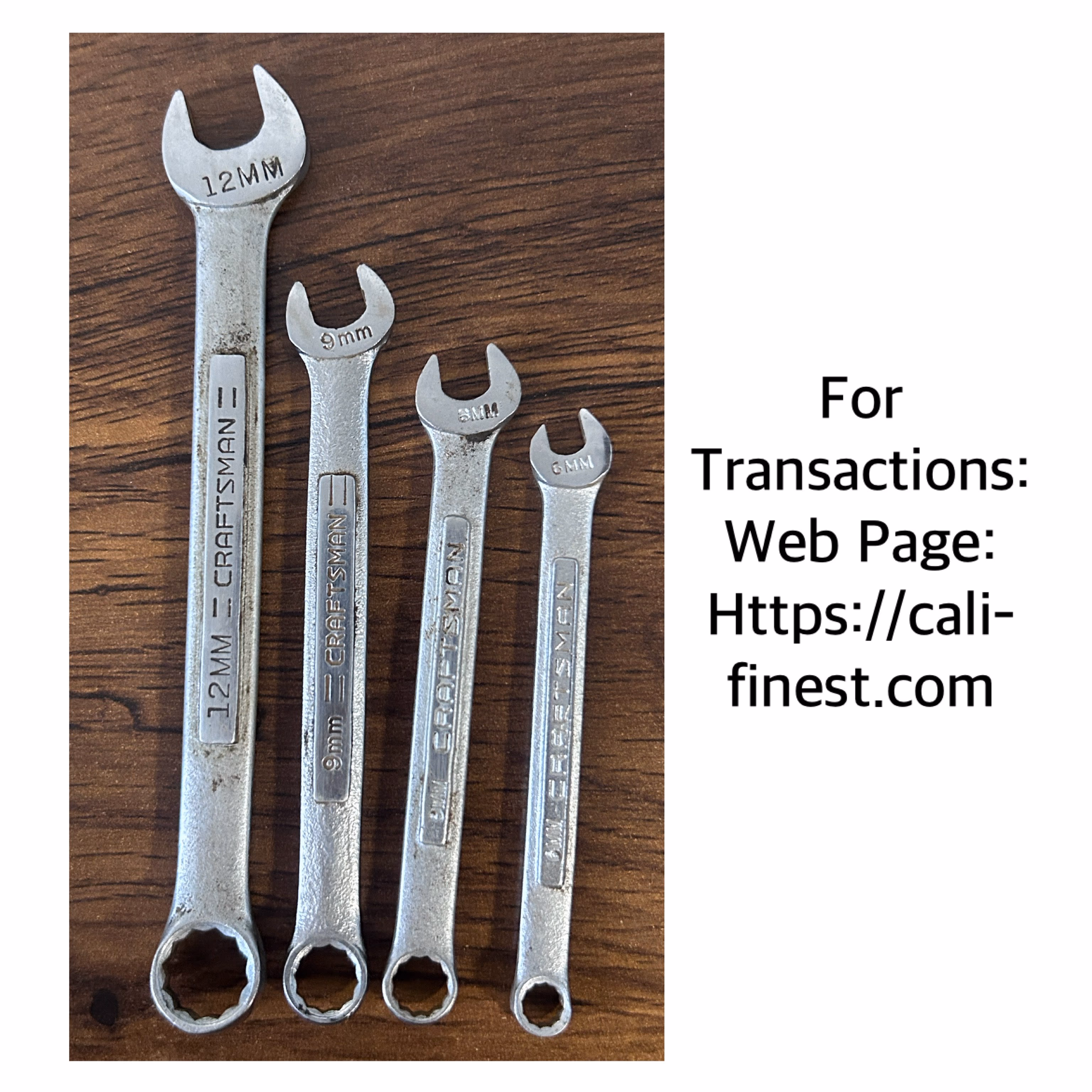 Vintage Craftsman USA Combination Wrench v series   HT#0095 