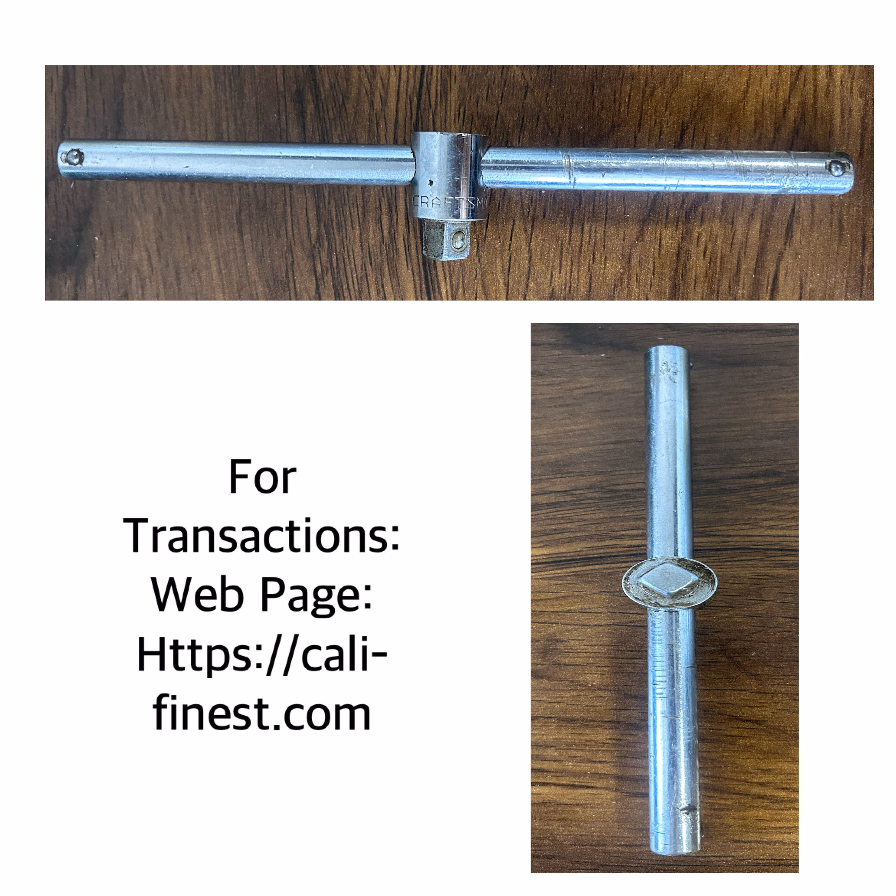 Vintage Craftsman 3/8” Drive V Series T-Handle Breaker Bar USA   HT#0096 