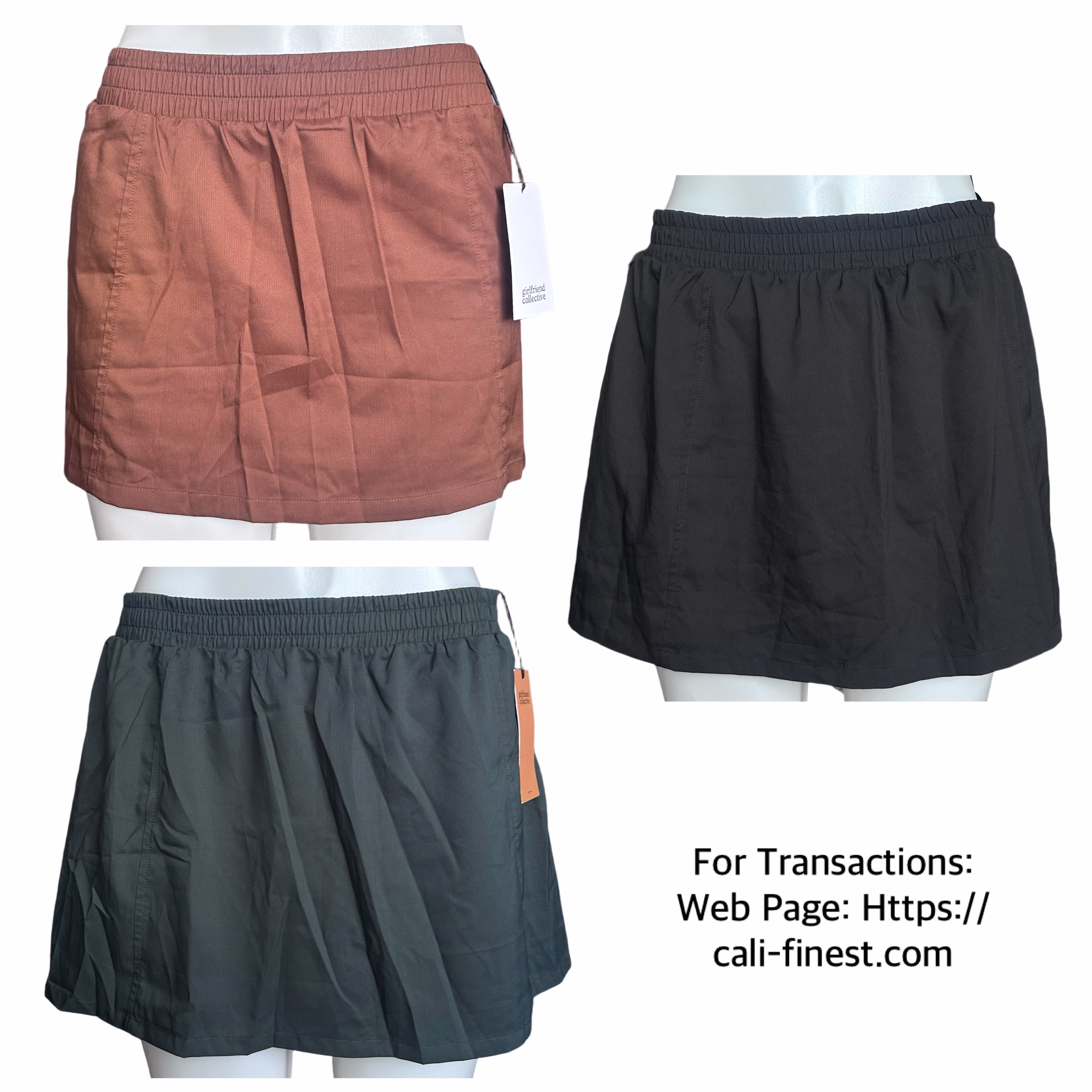 Girlfriend Collective Birdie Woven Skort 