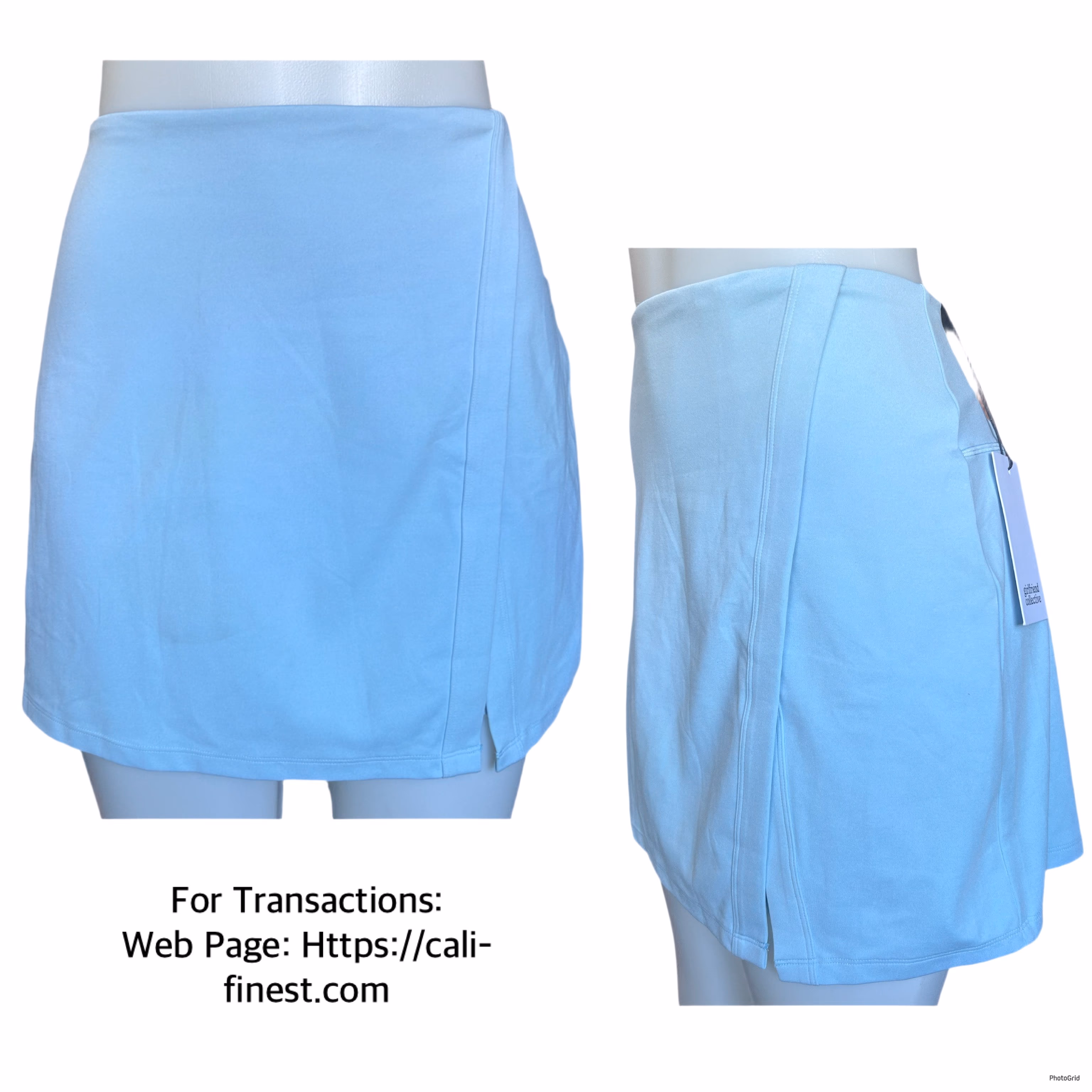 Girlfriend Collective Ultralight Split Skort, Dewdrop