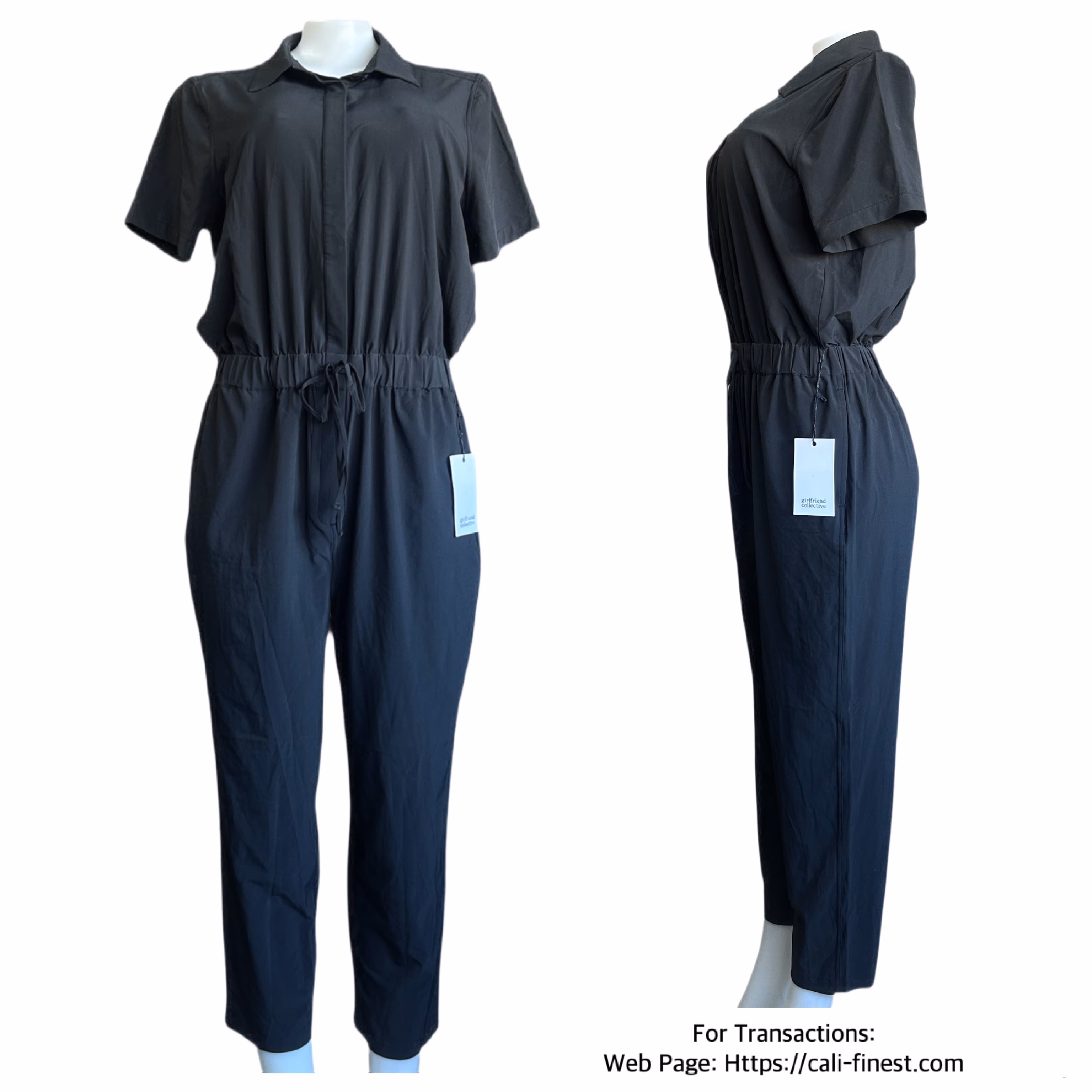 Brandnew Girlfriend Collective jumpsuit, Black