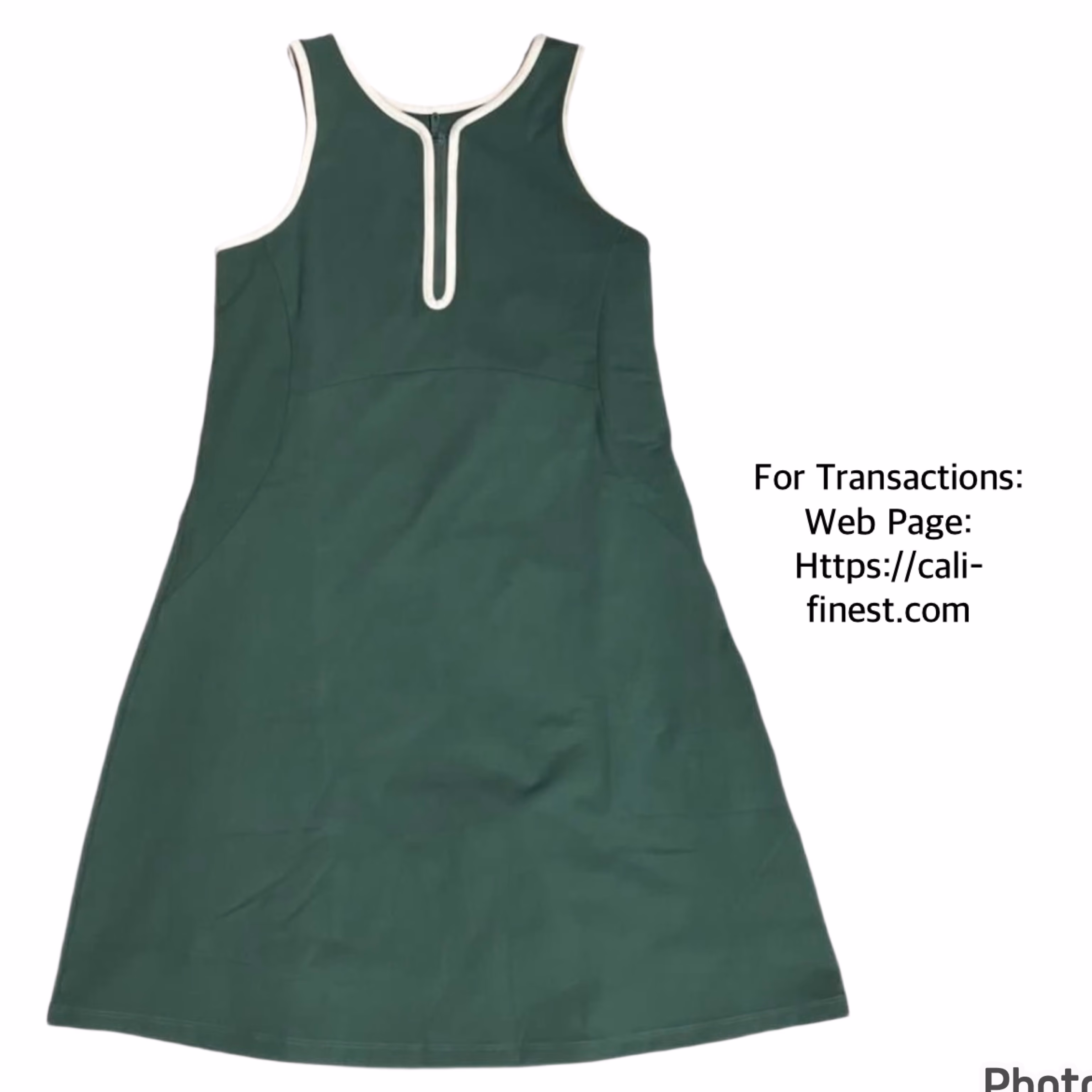 Girlfriend Collective Tropic/Zip Front Dylan Tank Dress