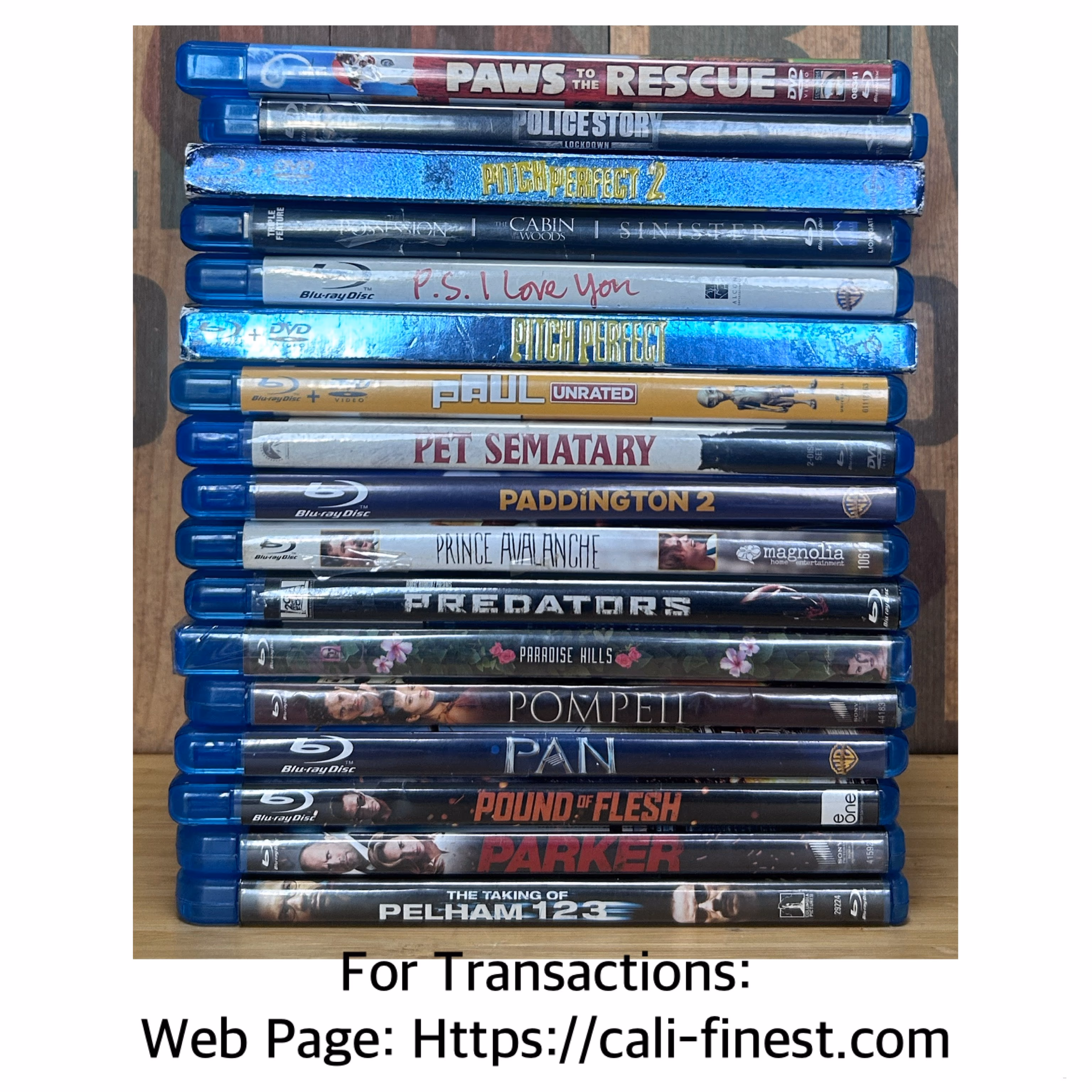 Blu Ray Movies Title P and Q Region A