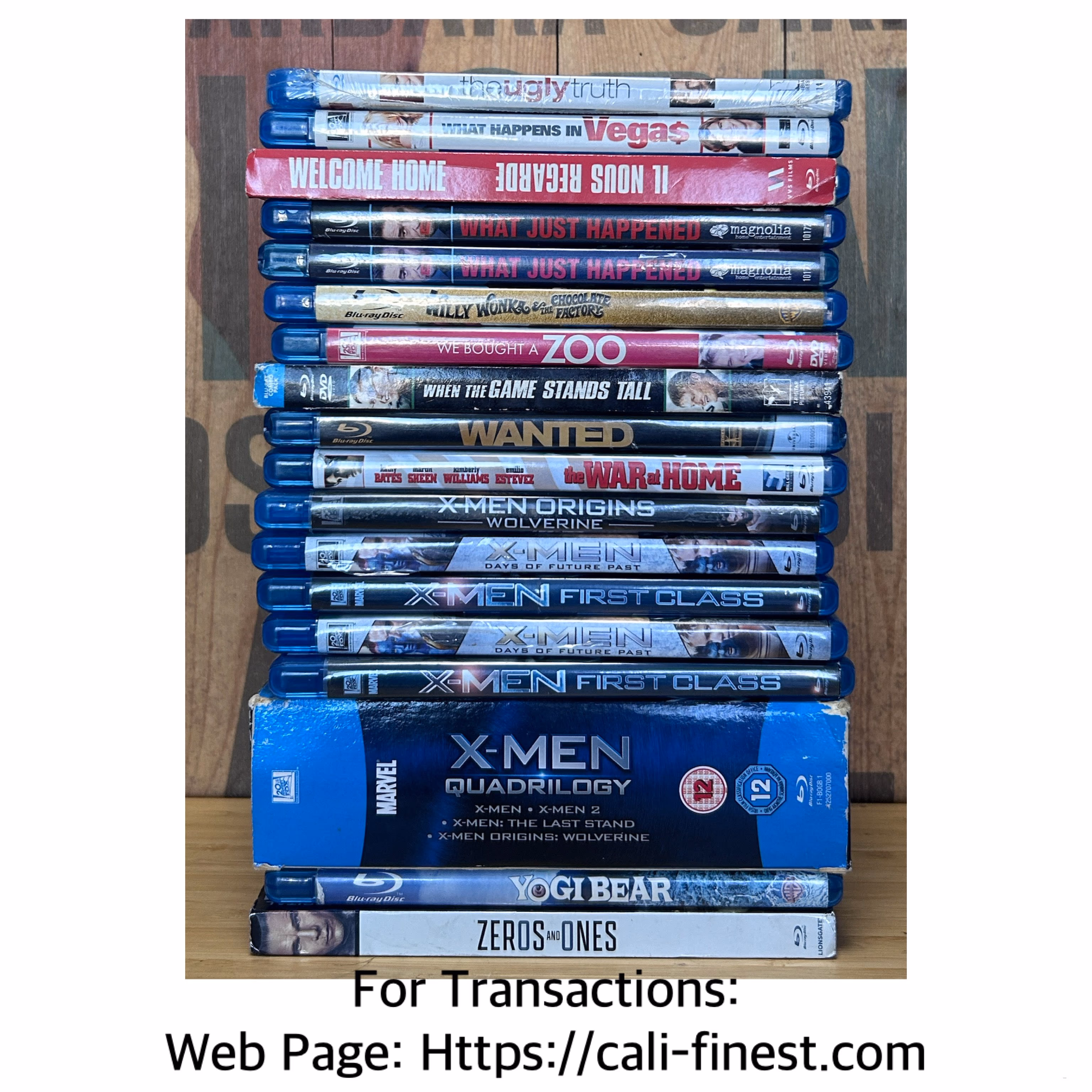 Blu Ray Movies Title U,W,X,Y,Z Region A