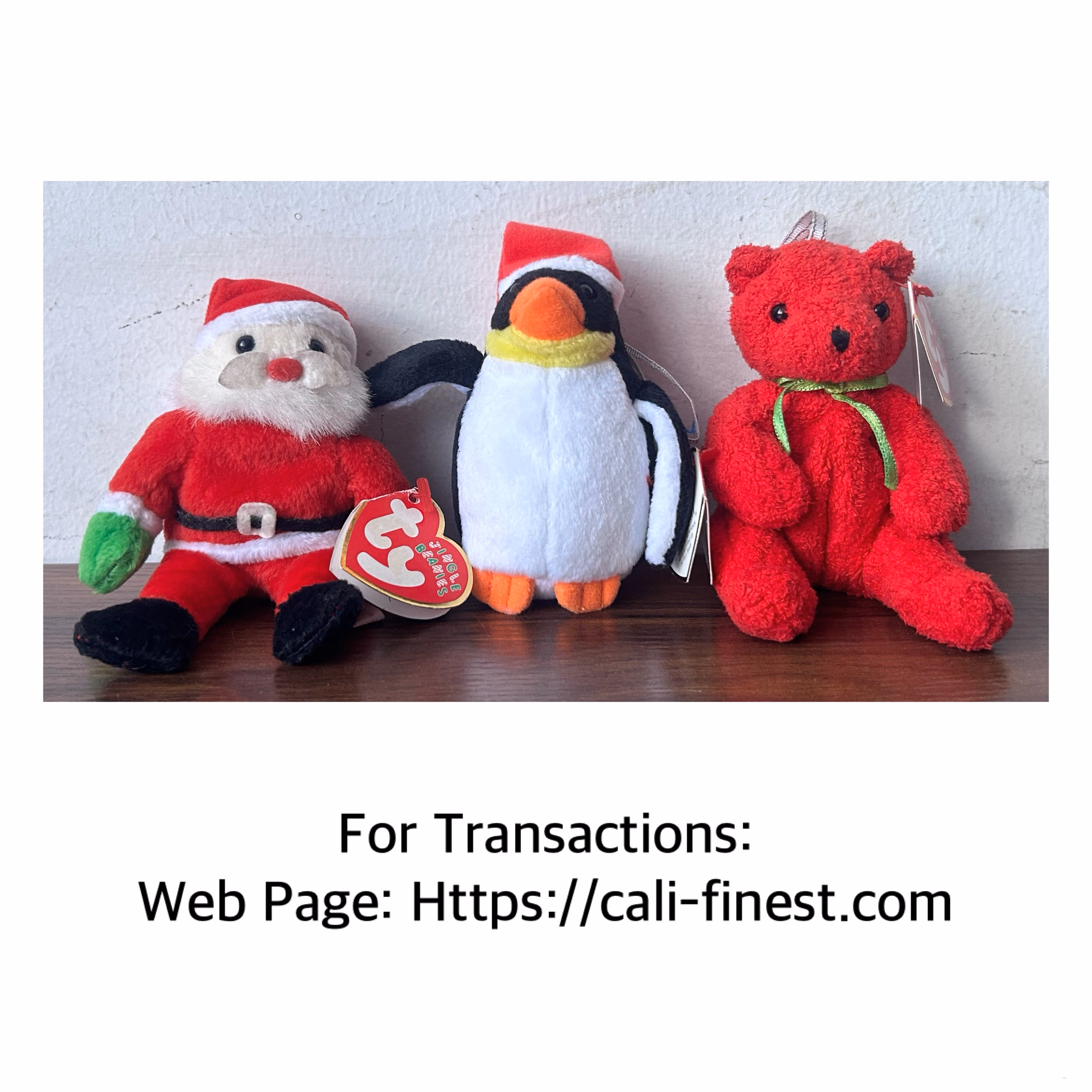 Christmas Ty Stuffed Plush Toys 2002