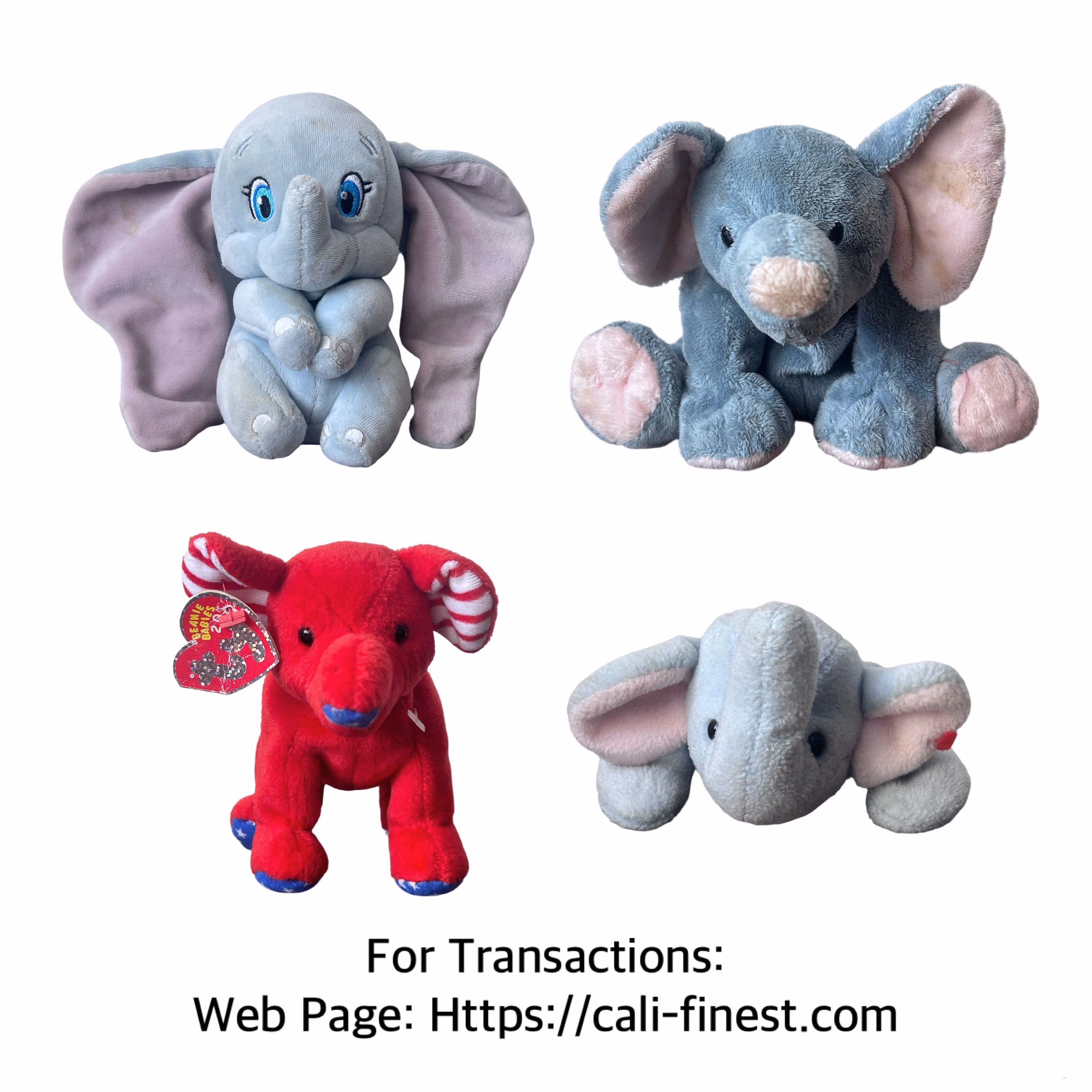 Ty Beanie Babies Elephant Plush Toys Collection