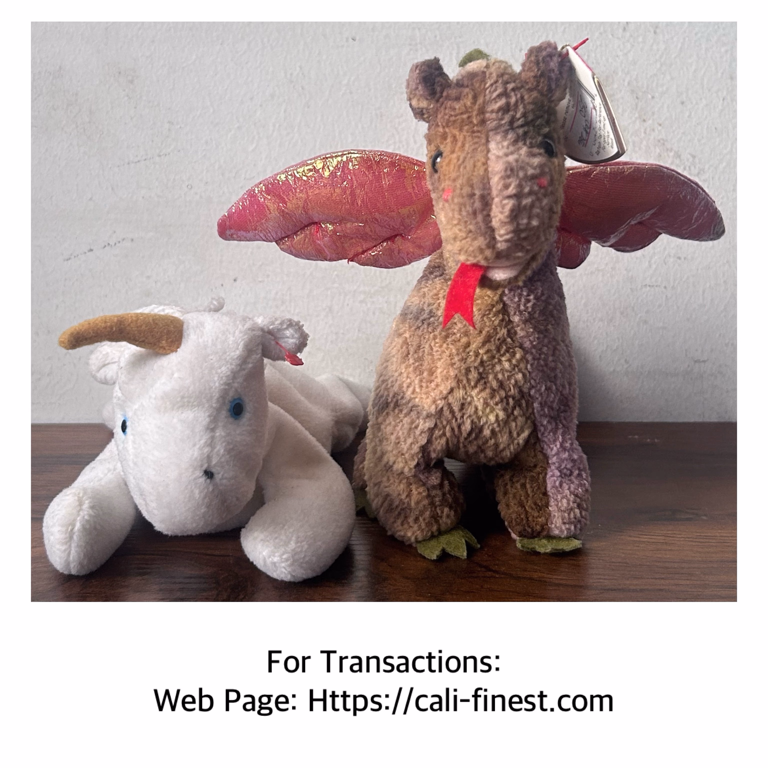 Ty Beanie Baby Dragon and Unicorn Collection