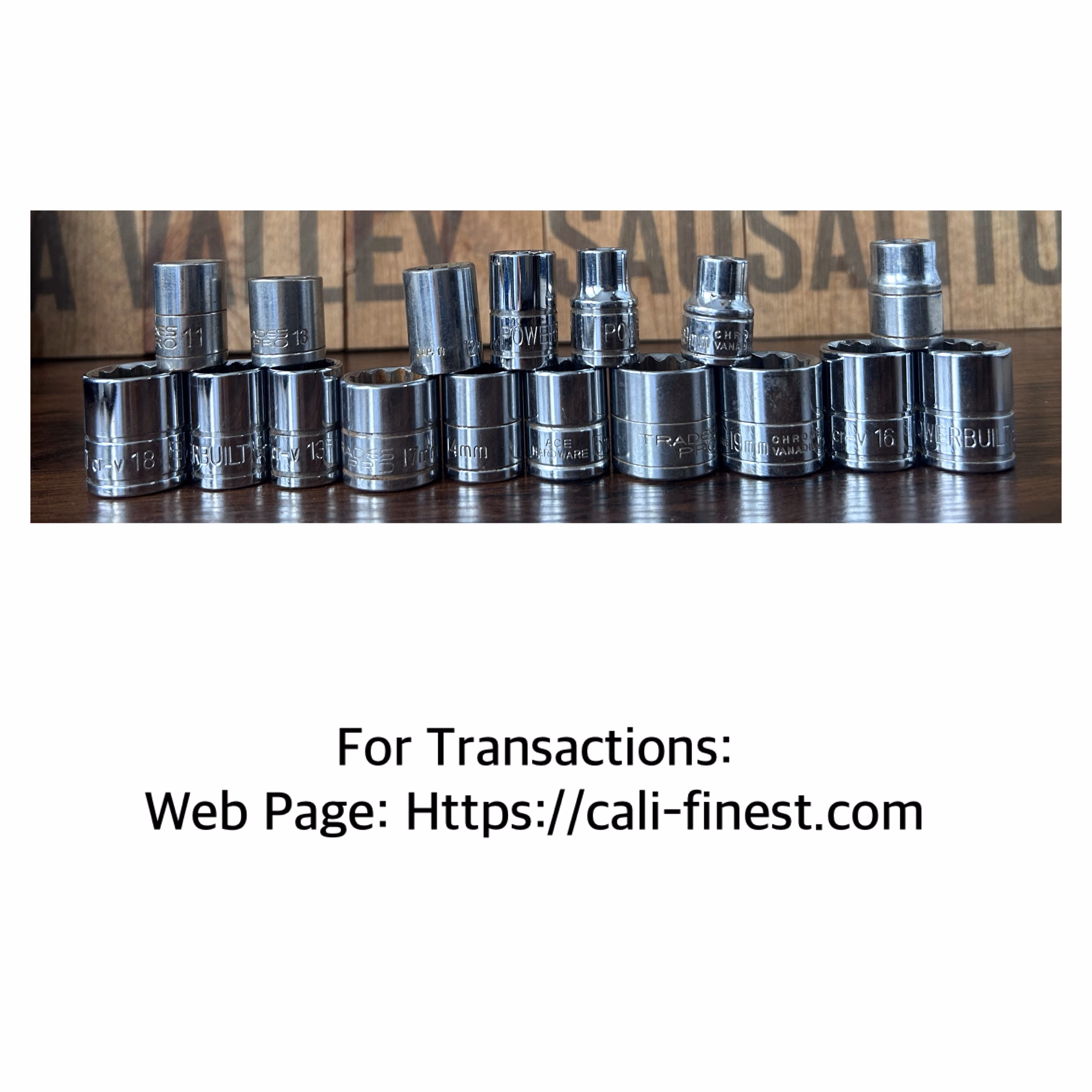 Assorted Brand 12 point 3/8 Drive Socket Metric Shallow   HT#00114