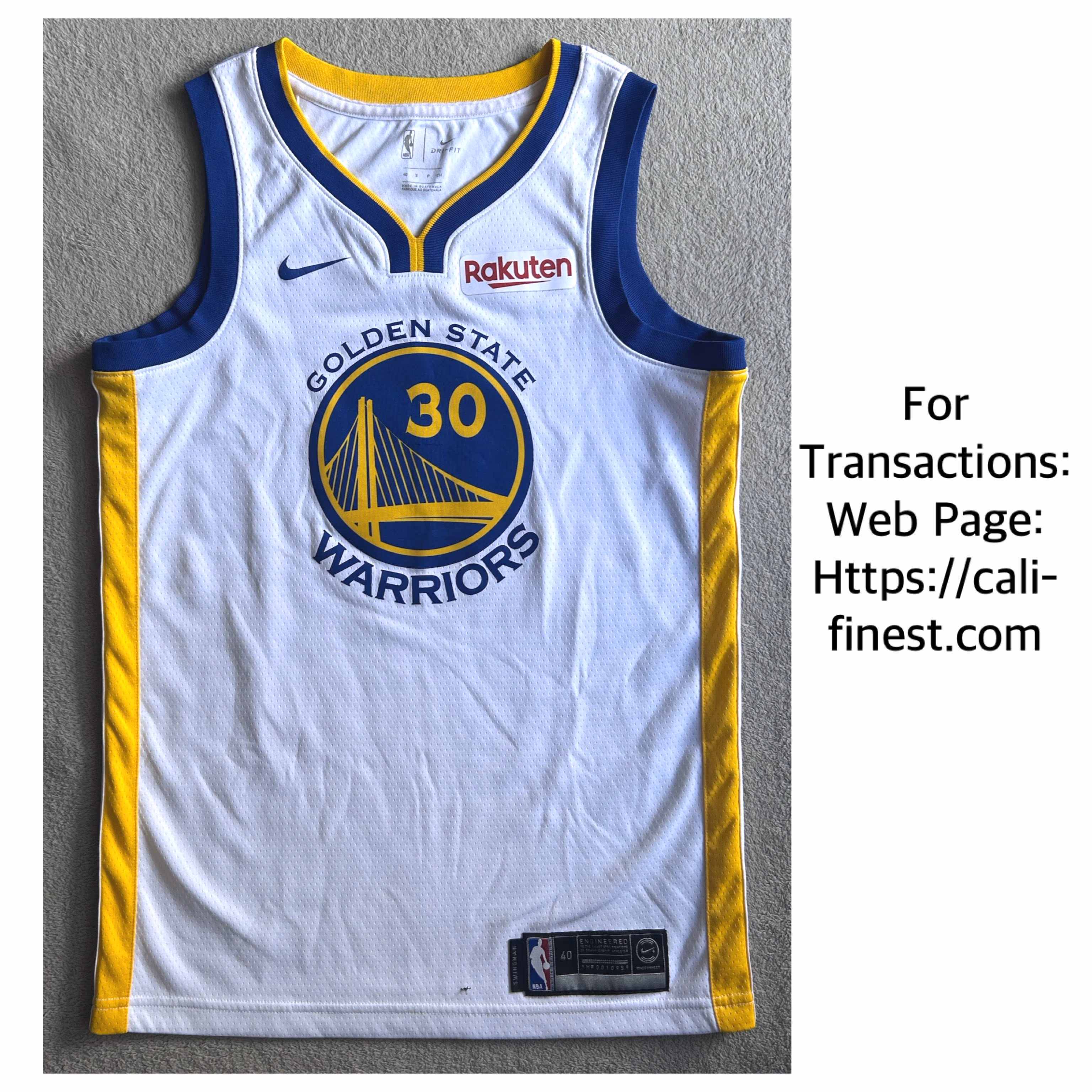 NBA Curry Rakuten #30 Nike Dri- Fit Jersey   T#00197