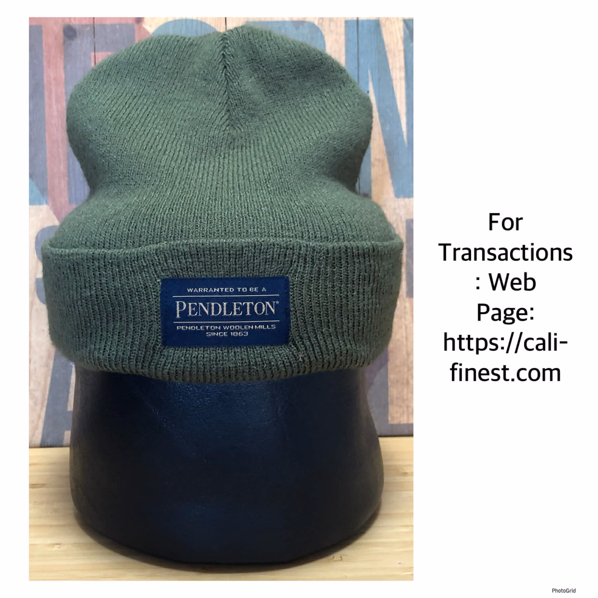 Pendleton Green Beanje Hat