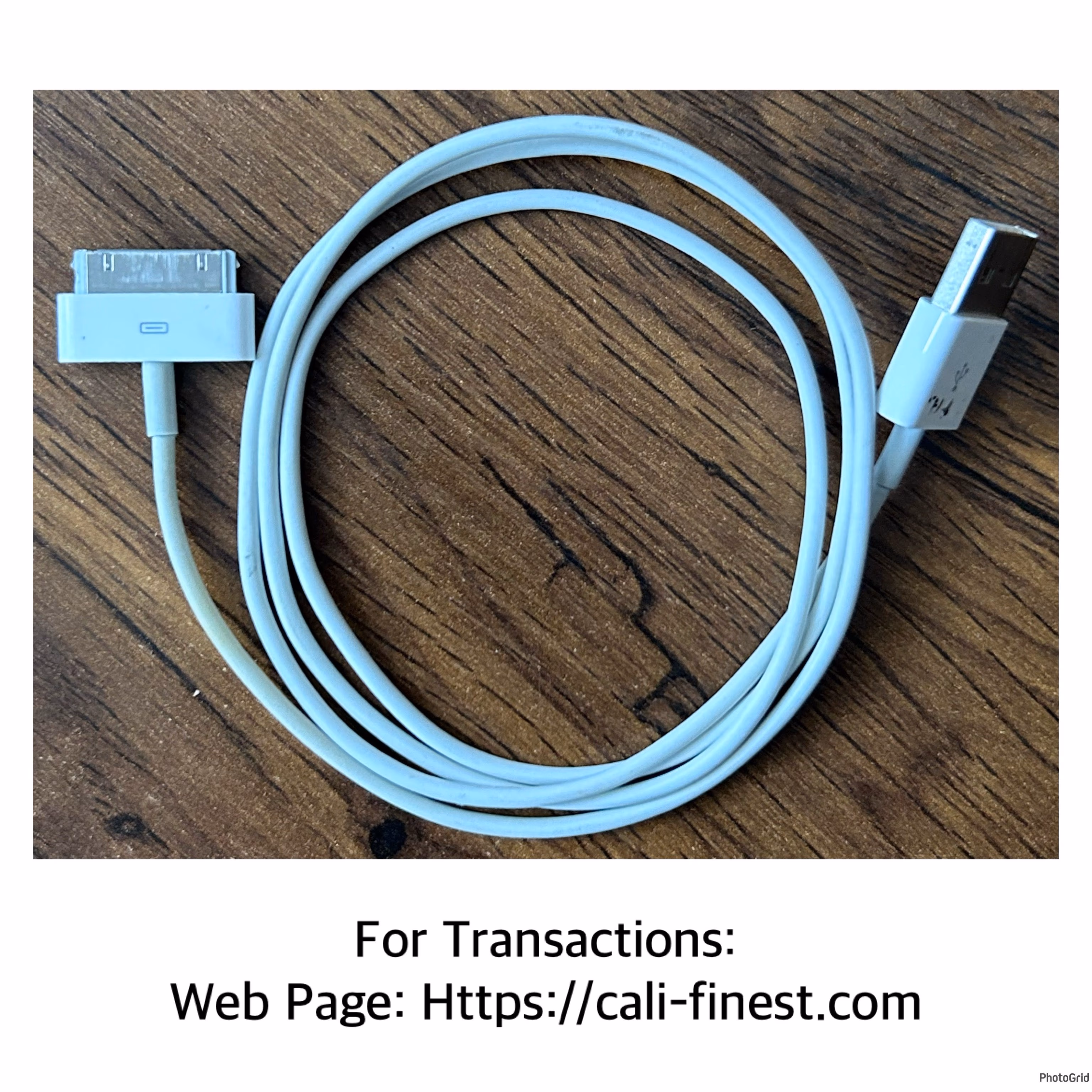 Apple 30-pin dock connector to USB Cable