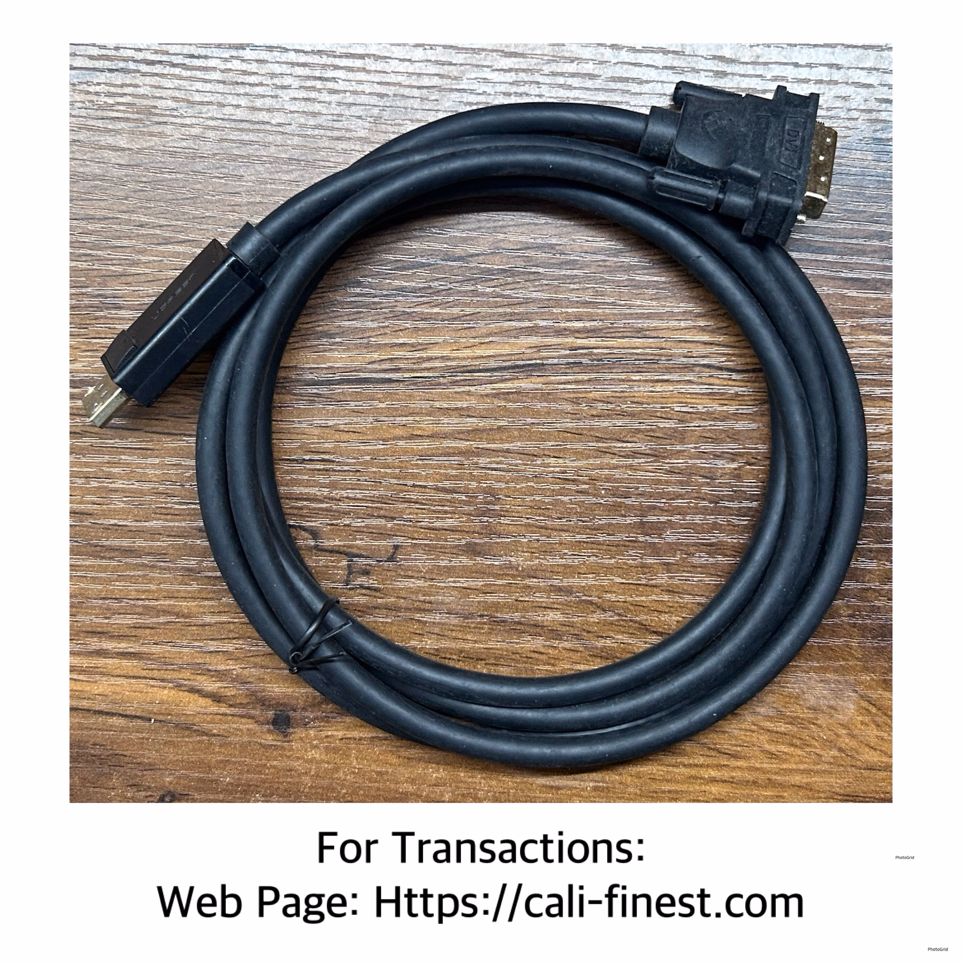 Display Port to DVI Cable