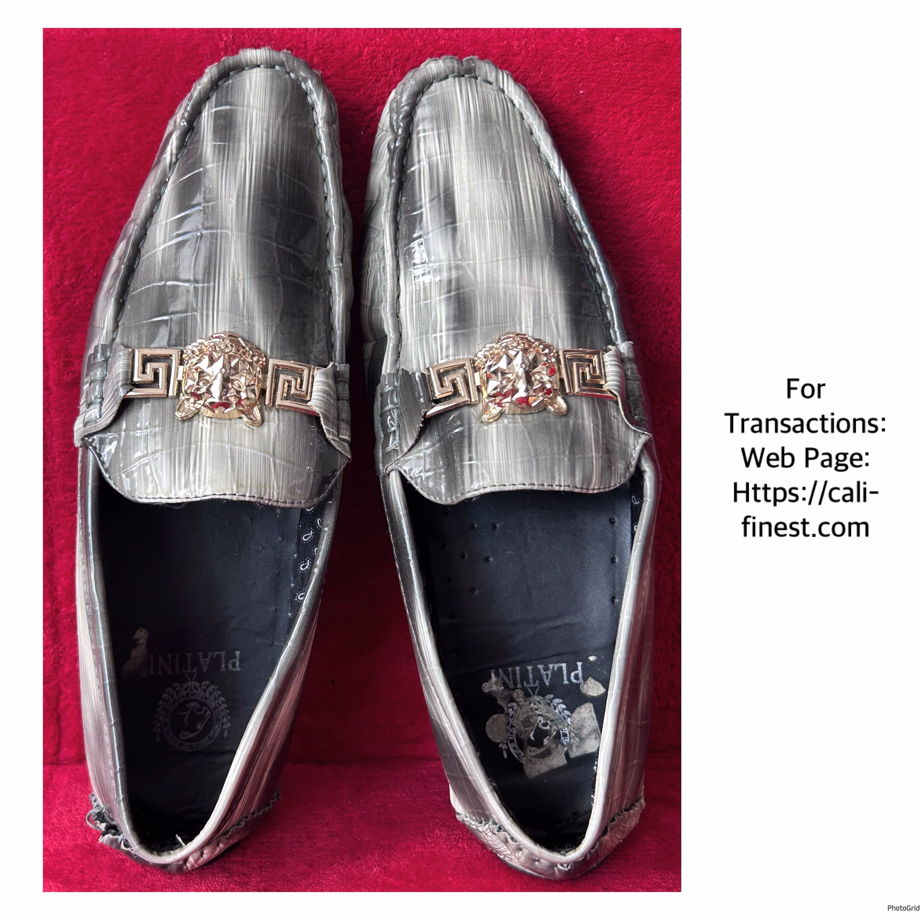 Platini Mocasin Gray Talla 7.5 Casual Shoes