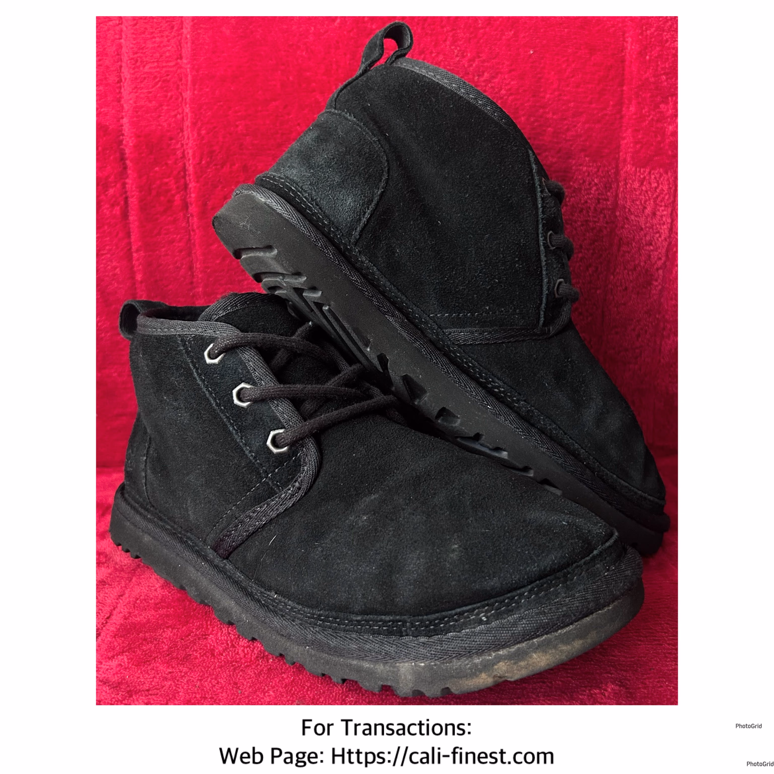 UGG Neumel Black Suede Chukka Boots