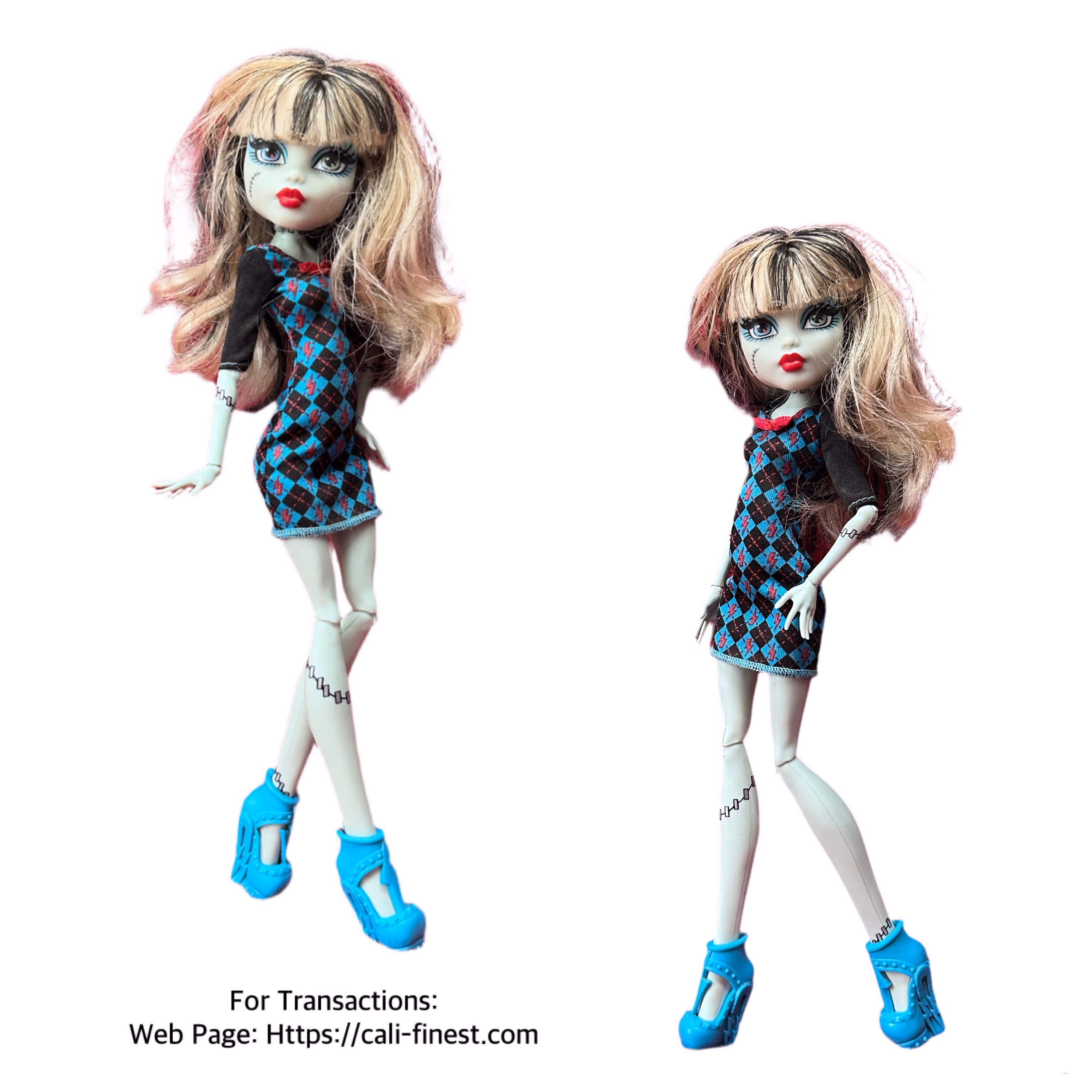 Mattel Monster High Geek Shriek Frankie Stein doll Black and Blue Argyle