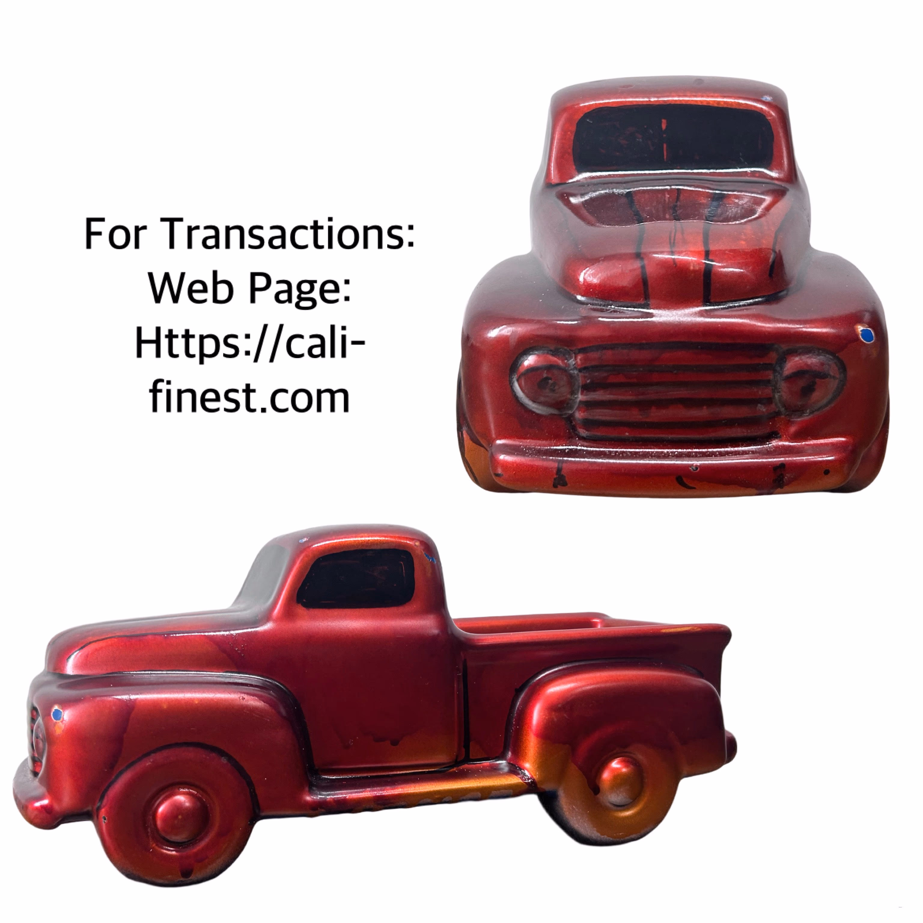 Ford Pick-up Cab Custom Candy Red Paint Finish Model Car Body