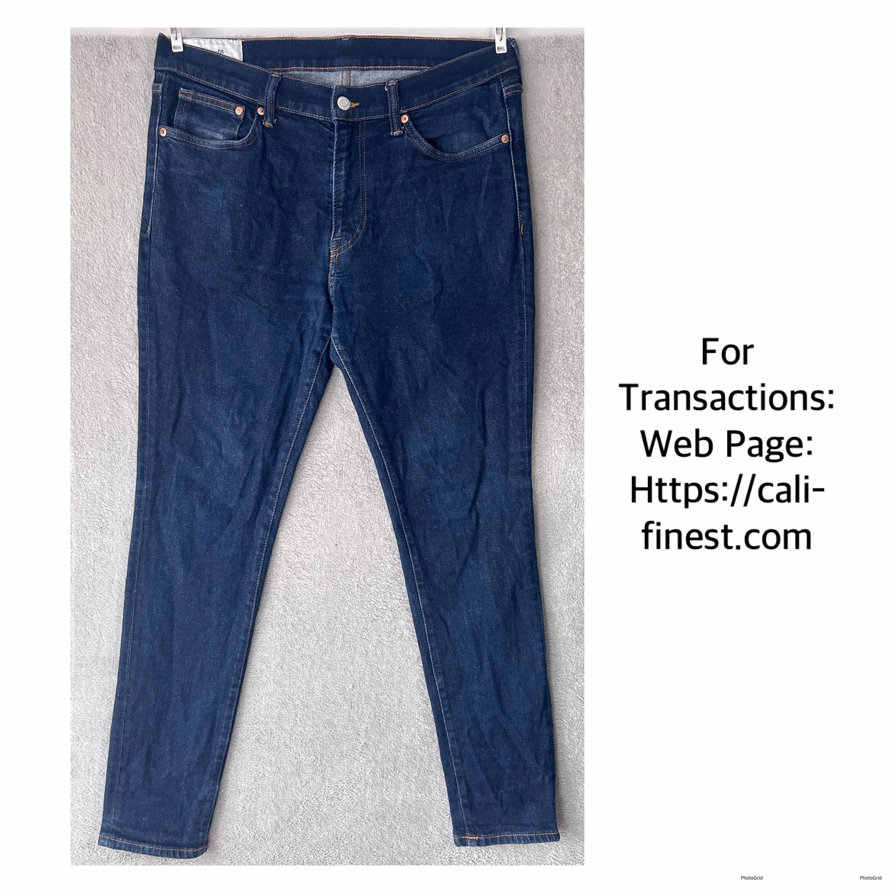 H&M Skinny Fit Coupe Moulante 34/32 Womens Jeans