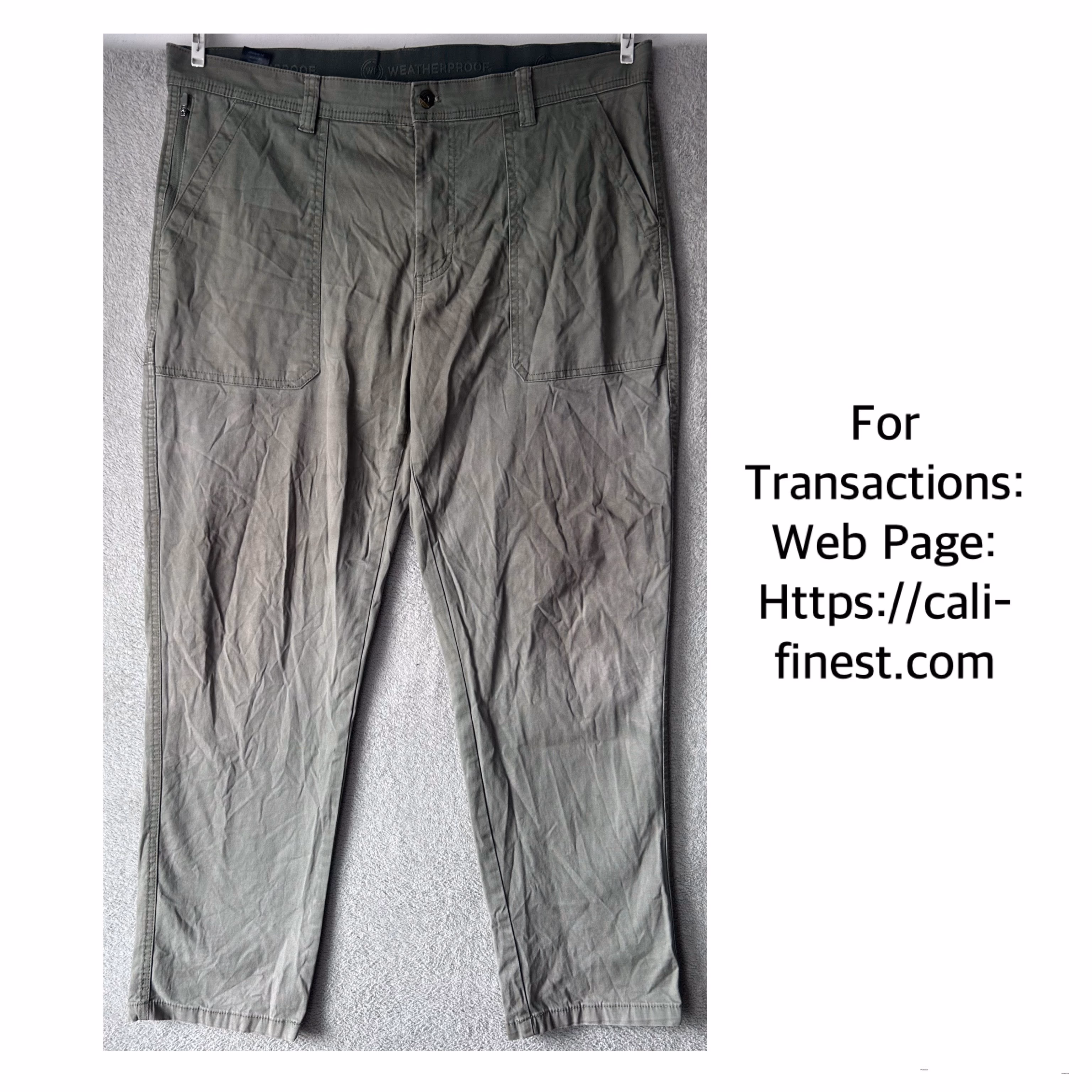 Weatherproof 6-pocket Cargo Pants 36x32