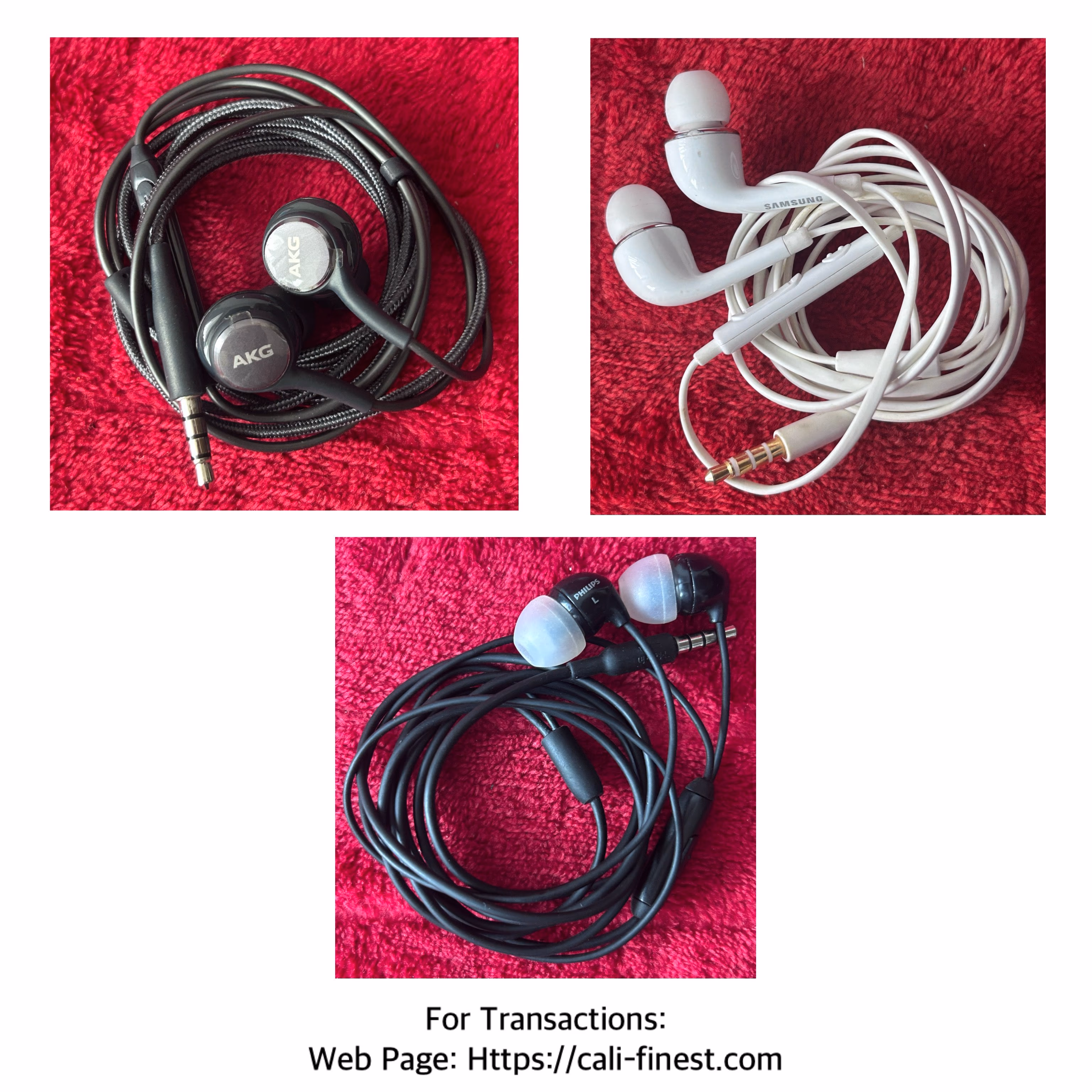 Philips, AKG, Samsung Earphones  