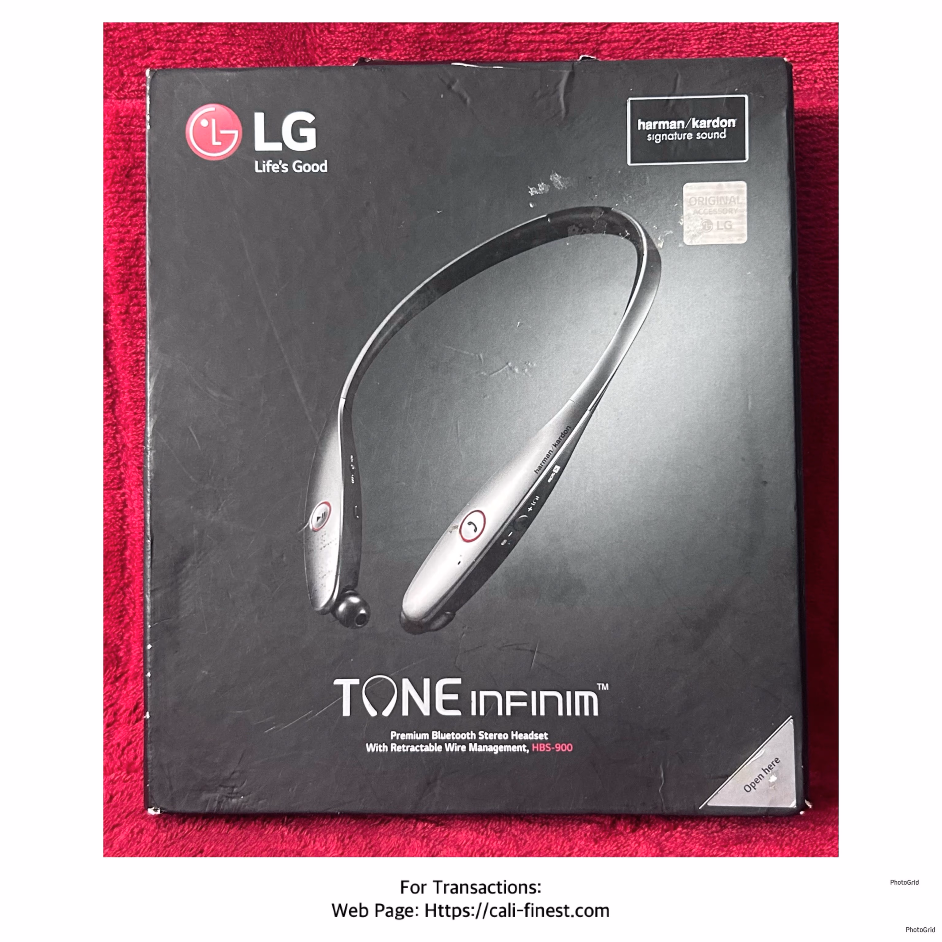 LG Tone Inifinim Wireless Stereo Headset Featuring Harman Kardon