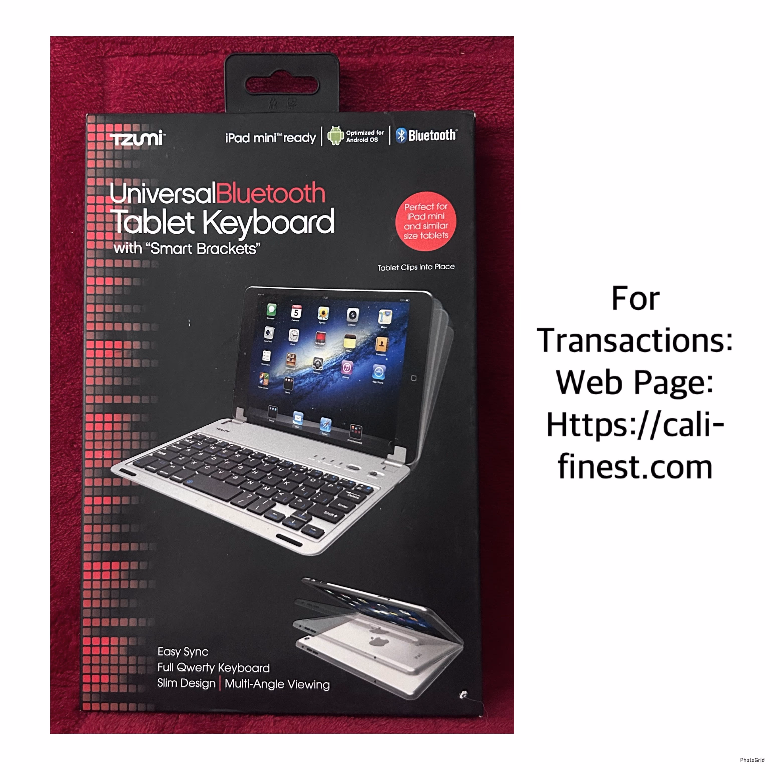 Tzumi Universal Bluetooth Tablet Keyboard with Smartbreak Best for Ipad Mini