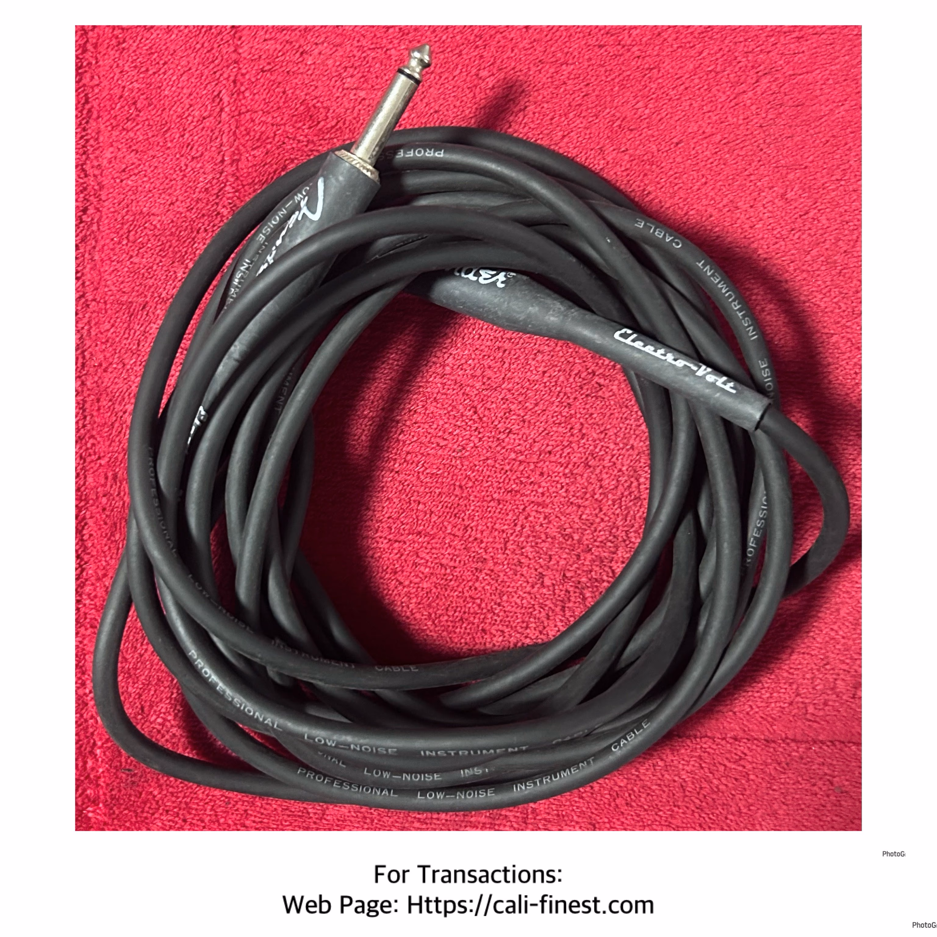 Fender Electro Volt Professional Low Noise Instrument Cable
