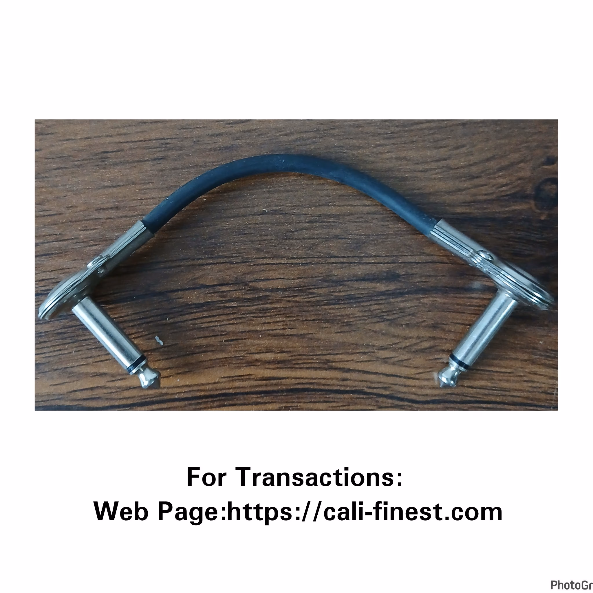 6.35 mm Right Angle Pancake Design Guitar Effect Pedal Patch Cable    